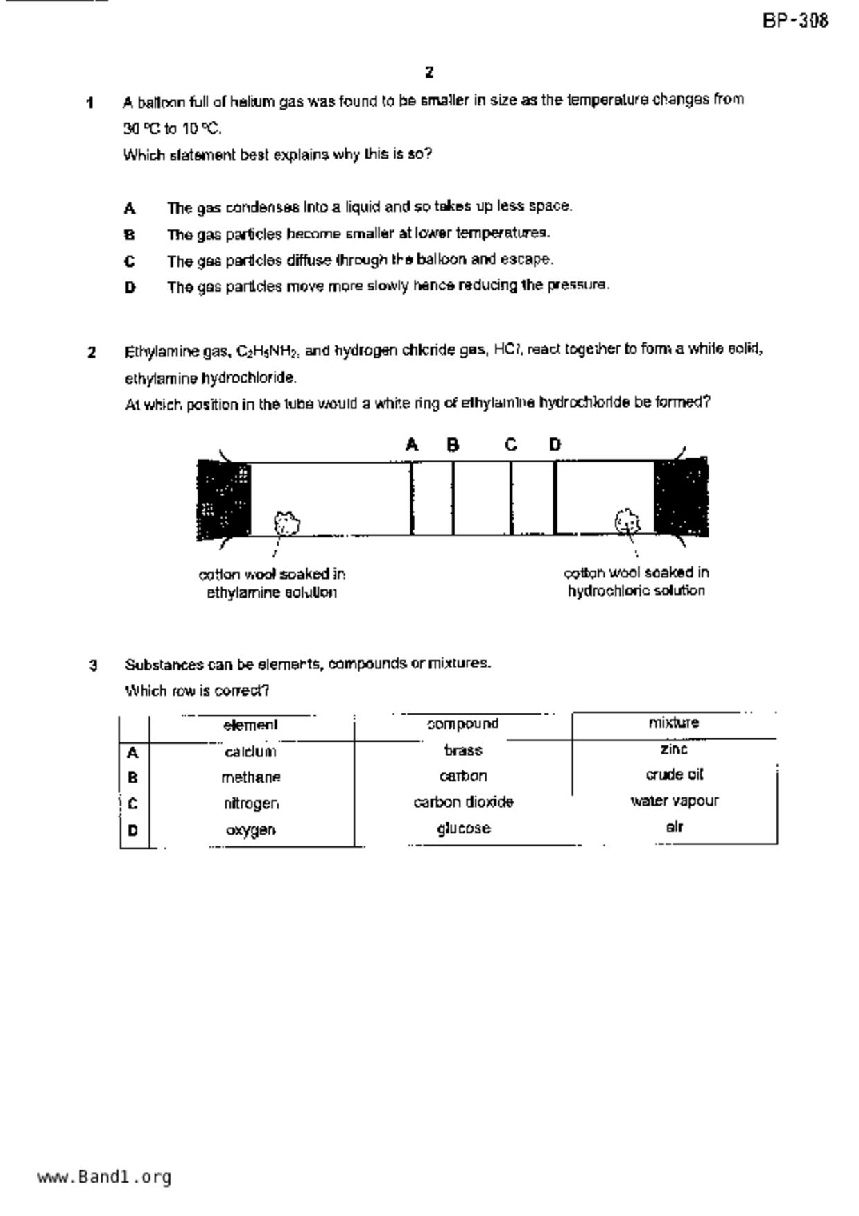 S5Pure Chemistry試卷