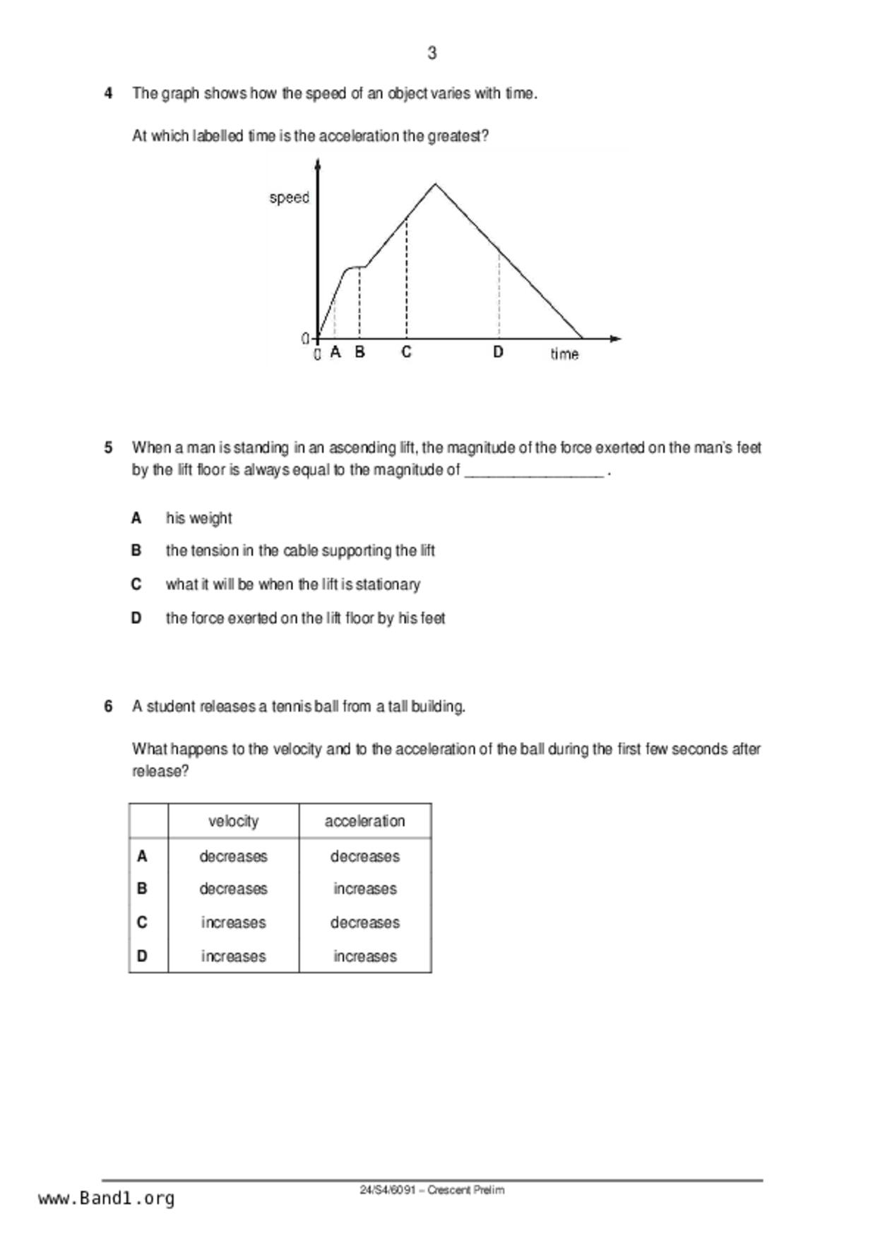 S5Pure Physics試卷