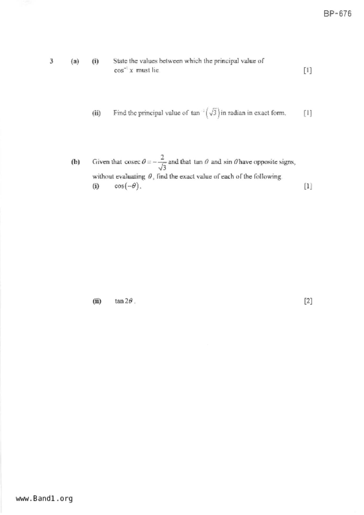 S5A Math試卷