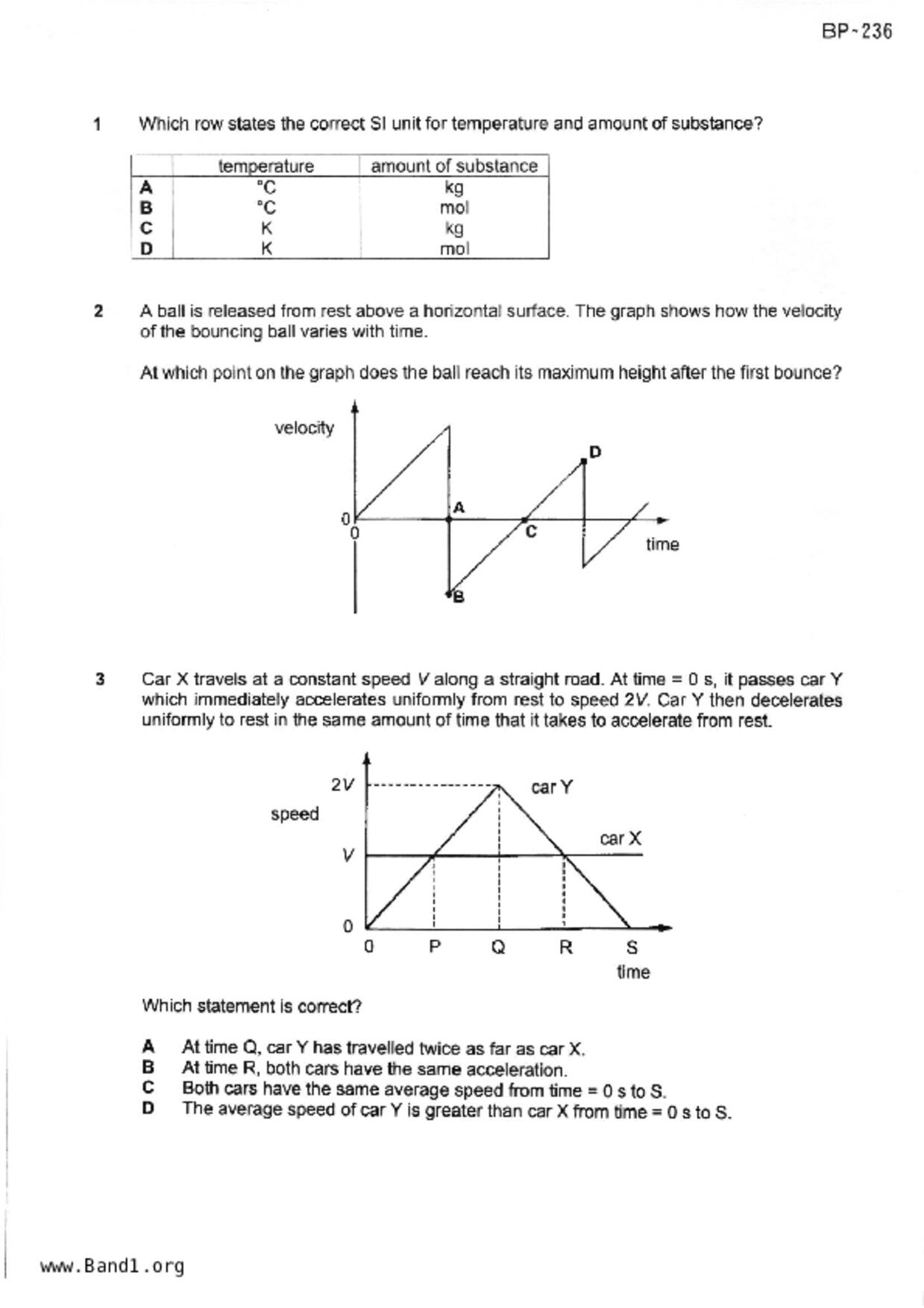 S5Pure Physics試卷