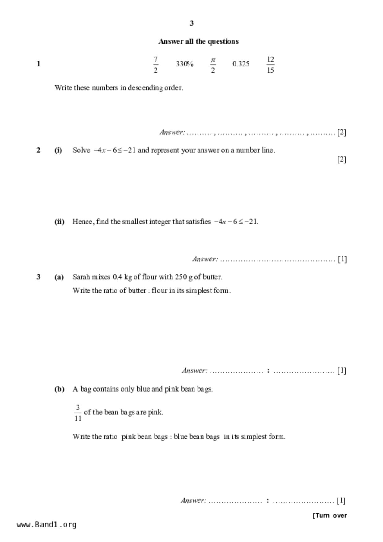 S4E Math試卷