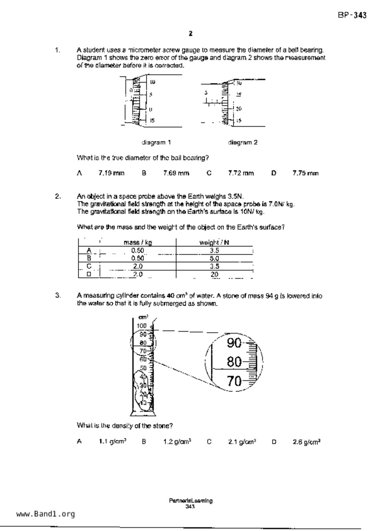 S5Pure Physics試卷