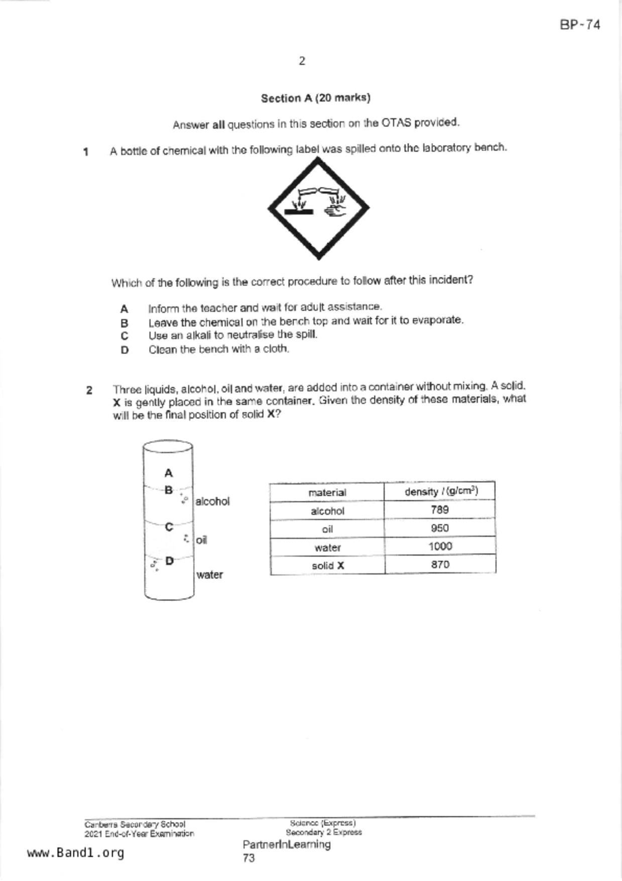 S2Science試卷