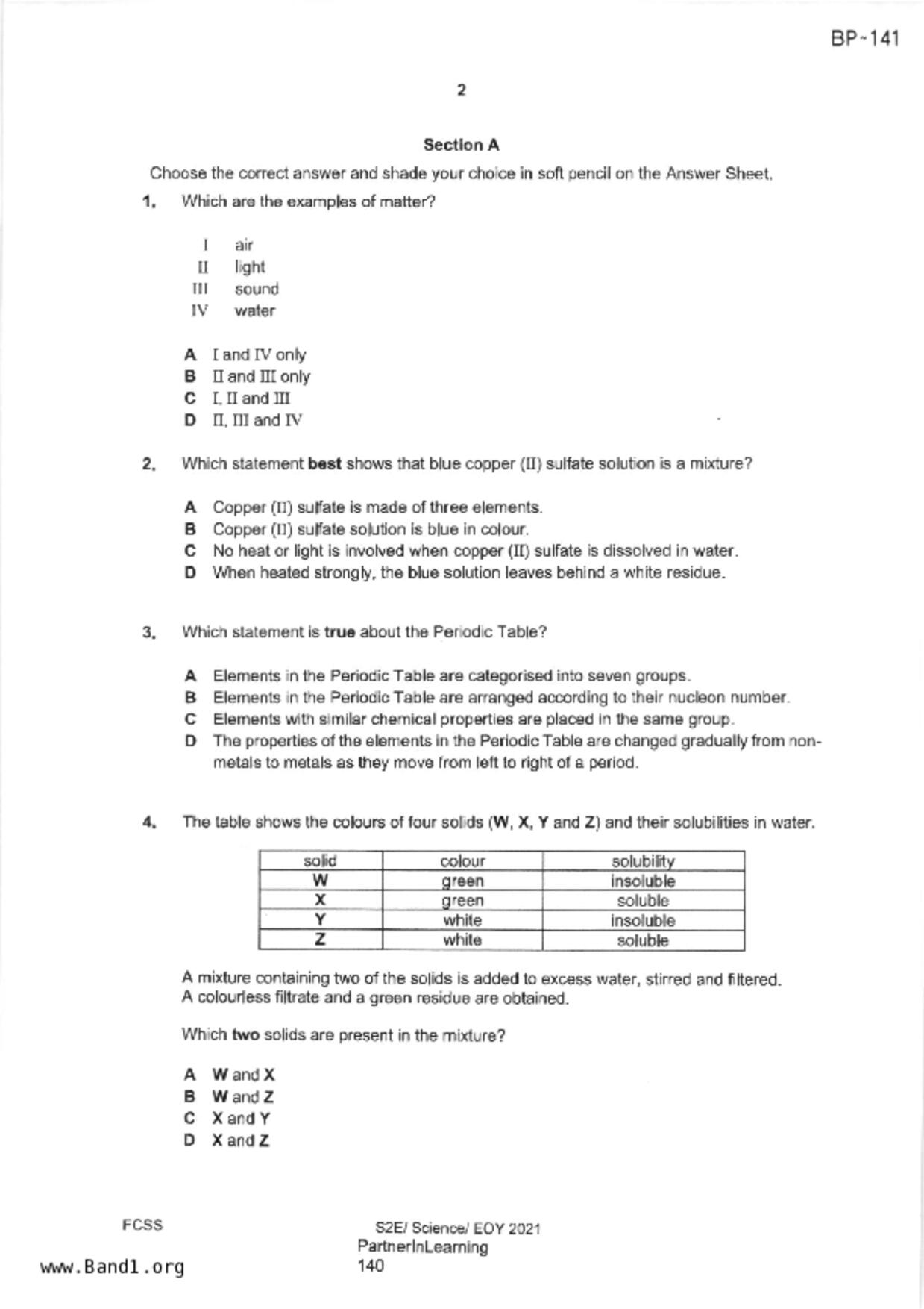 S2Science試卷