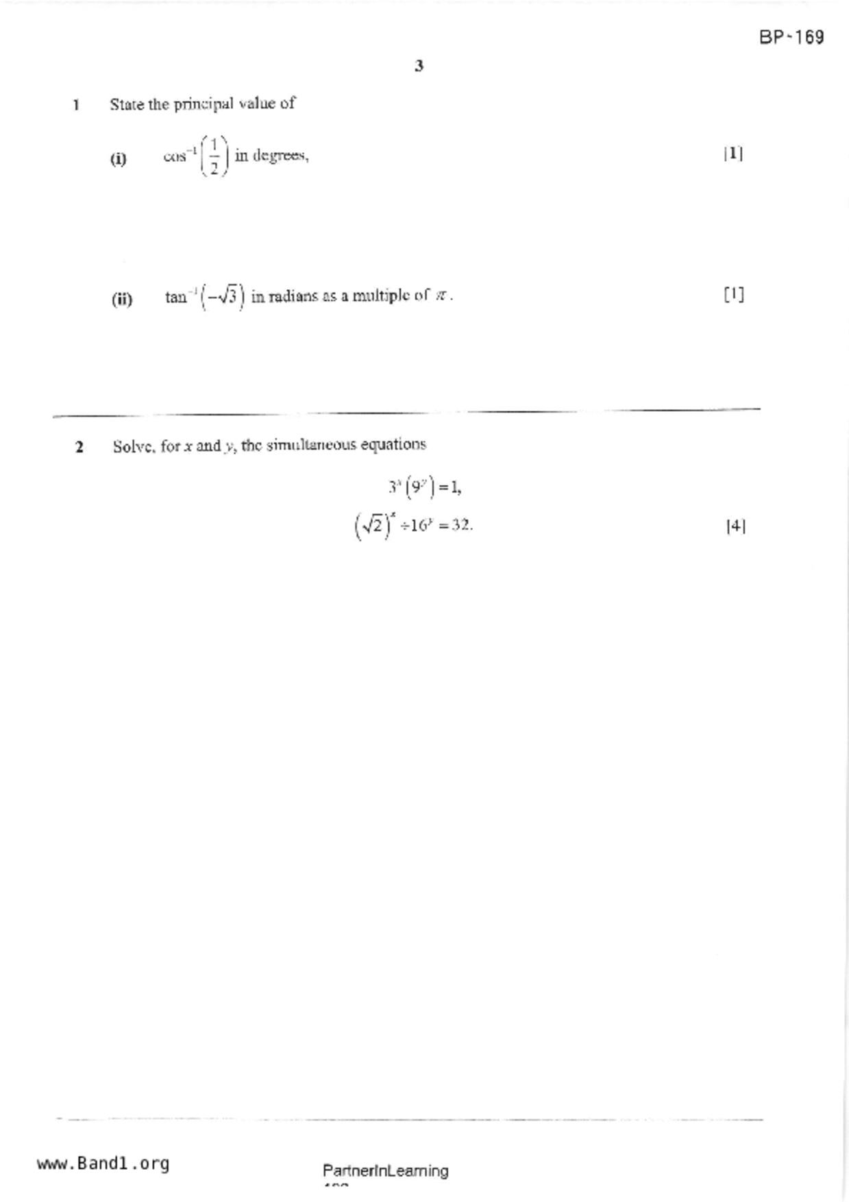S3A Math試卷
