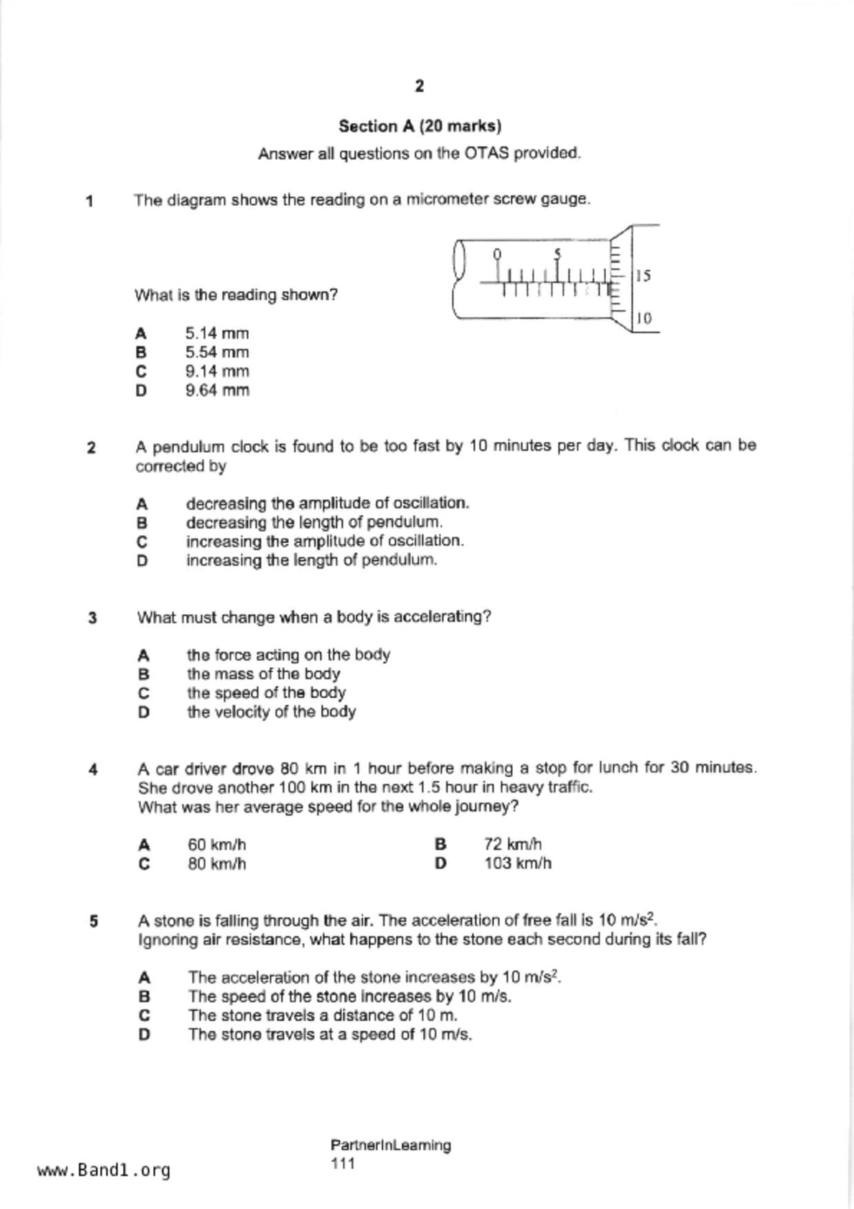 S3Science Physics試卷
