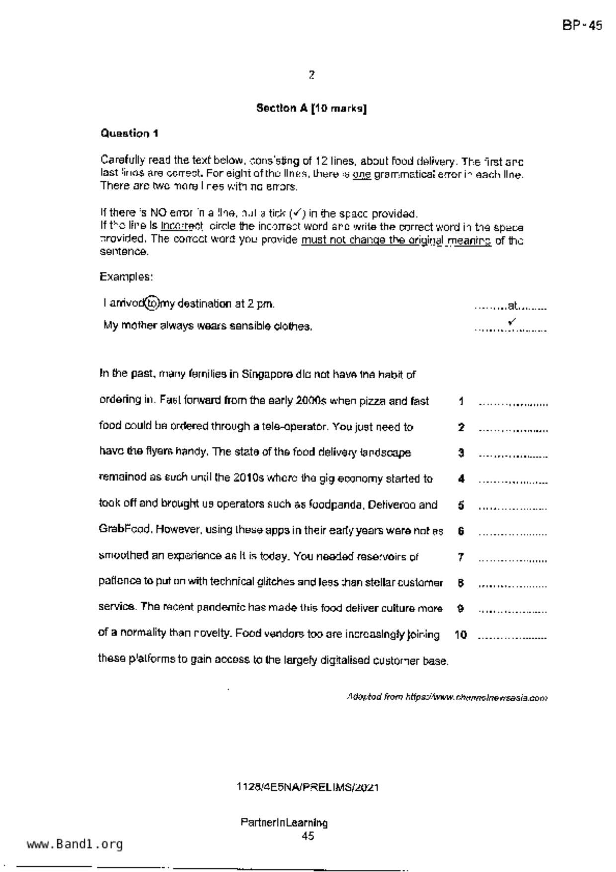S5English試卷
