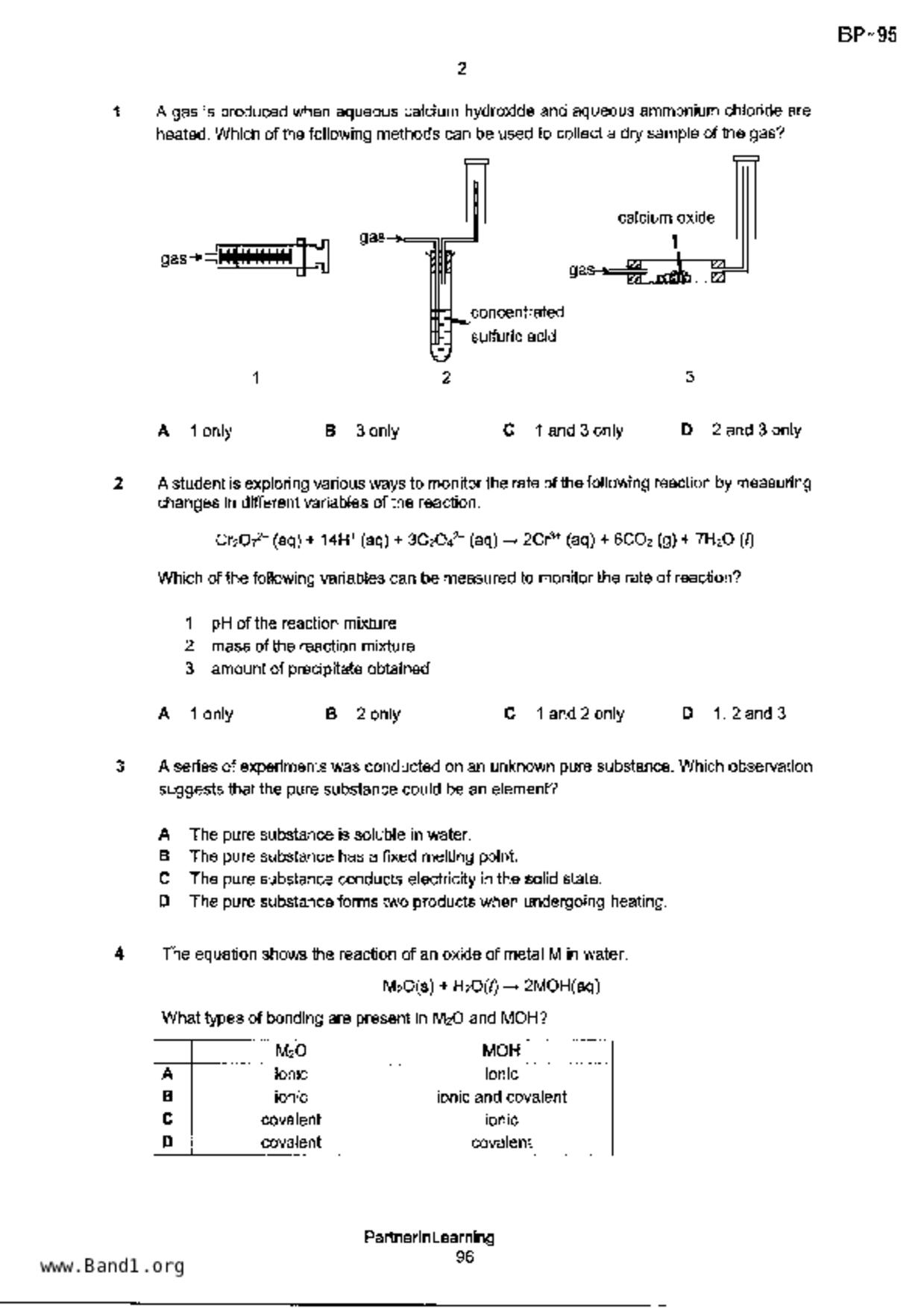 S5Pure Chemistry試卷
