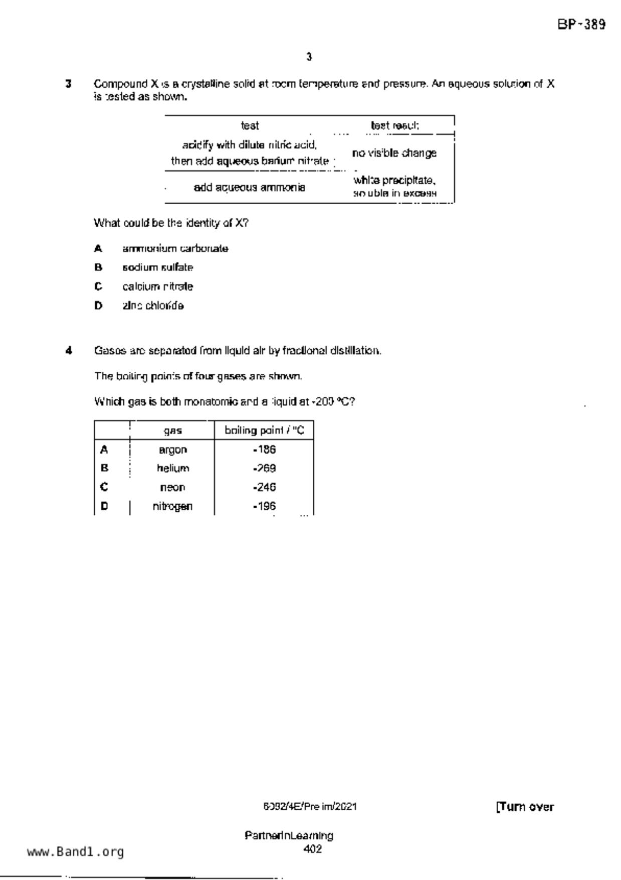 S5Pure Chemistry試卷