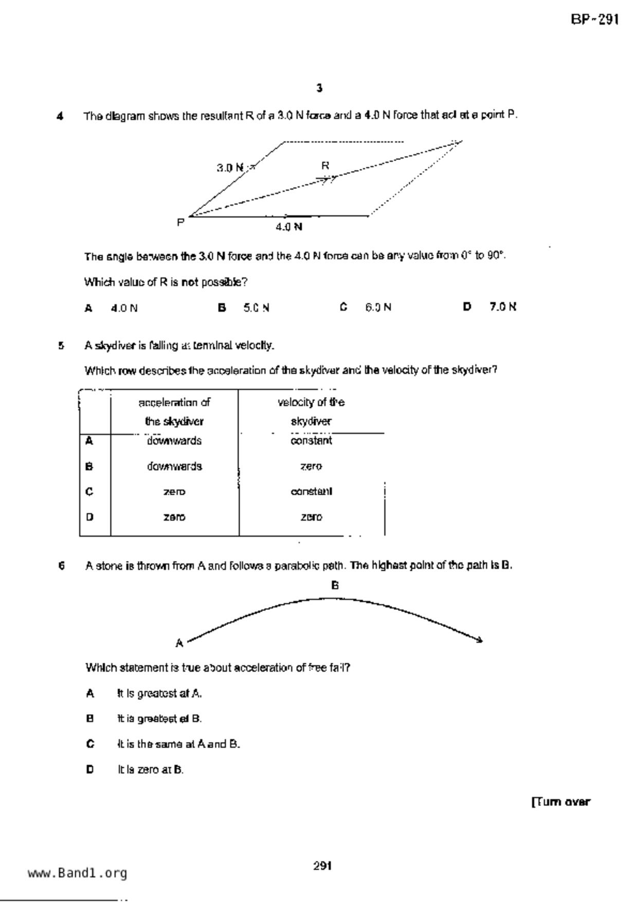 S5Pure Physics試卷