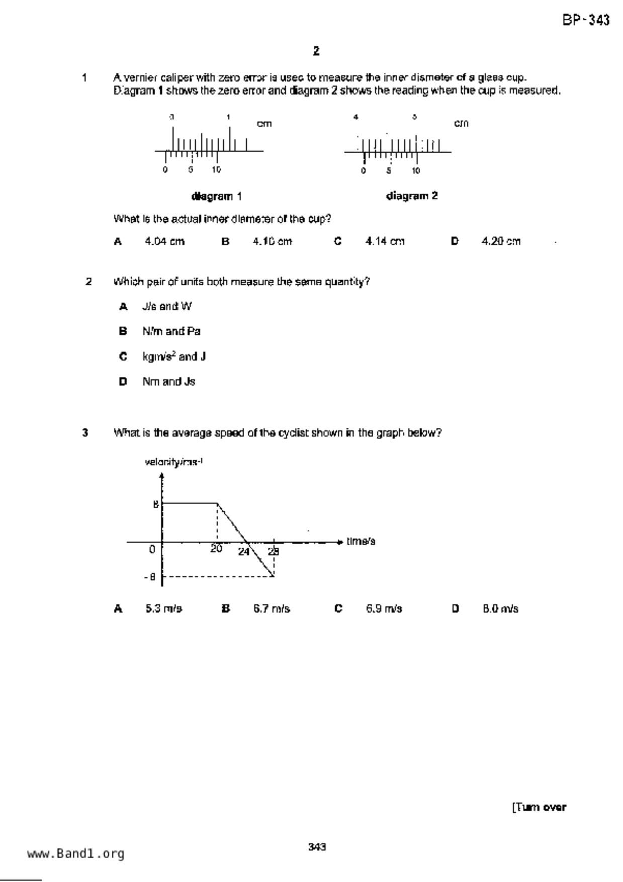 S5Pure Physics試卷