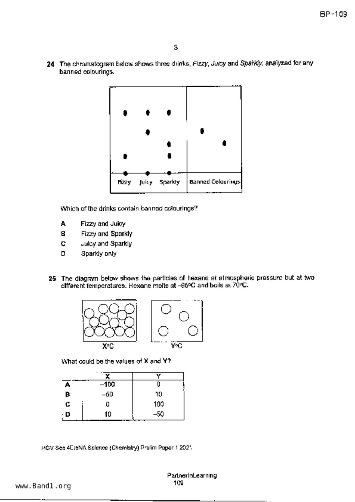 S5Science Chemistry試卷