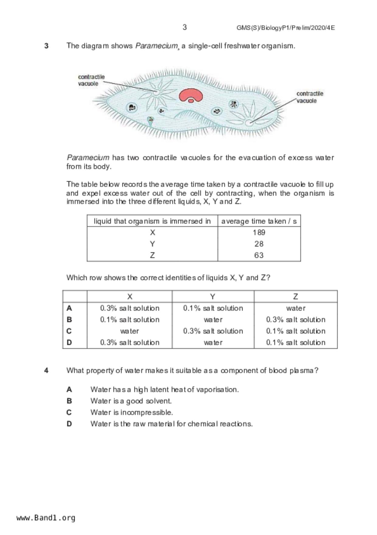 S5Pure Biology試卷