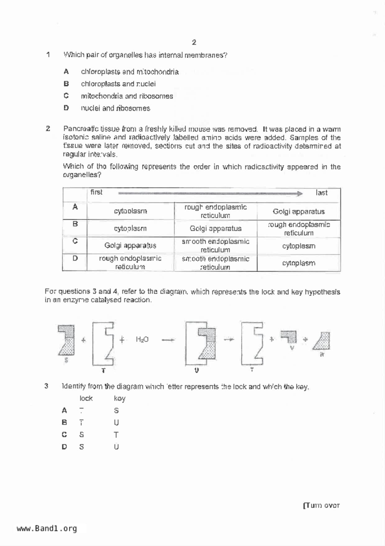 S5Pure Biology試卷