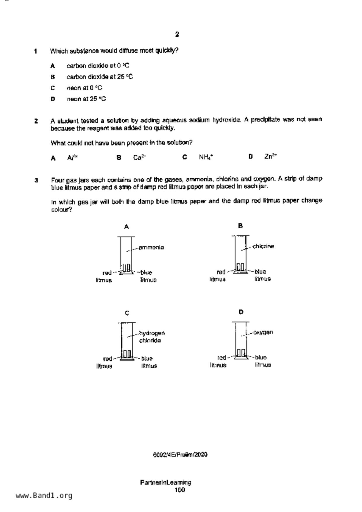 S5Pure Chemistry試卷