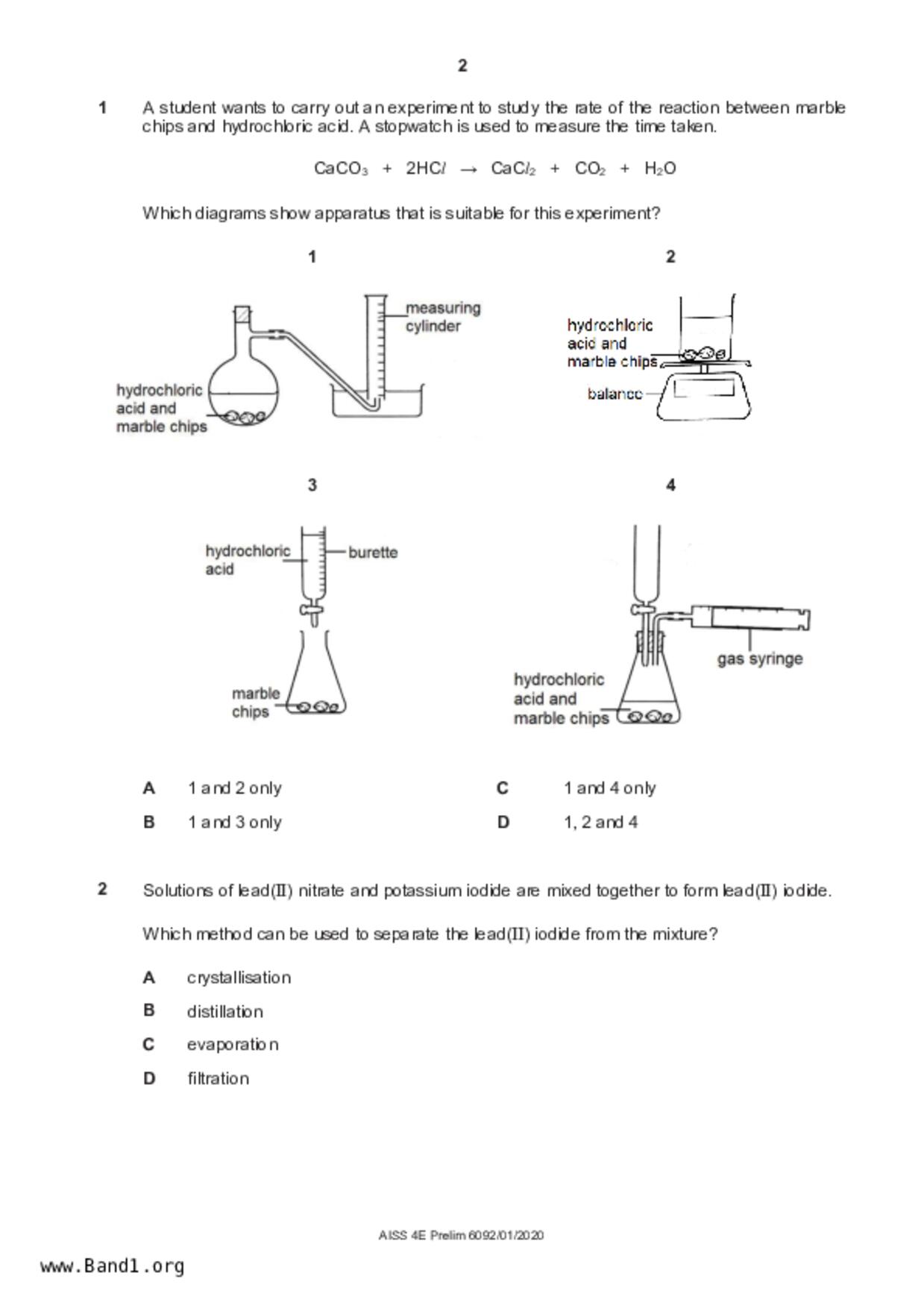 S5Pure Chemistry試卷