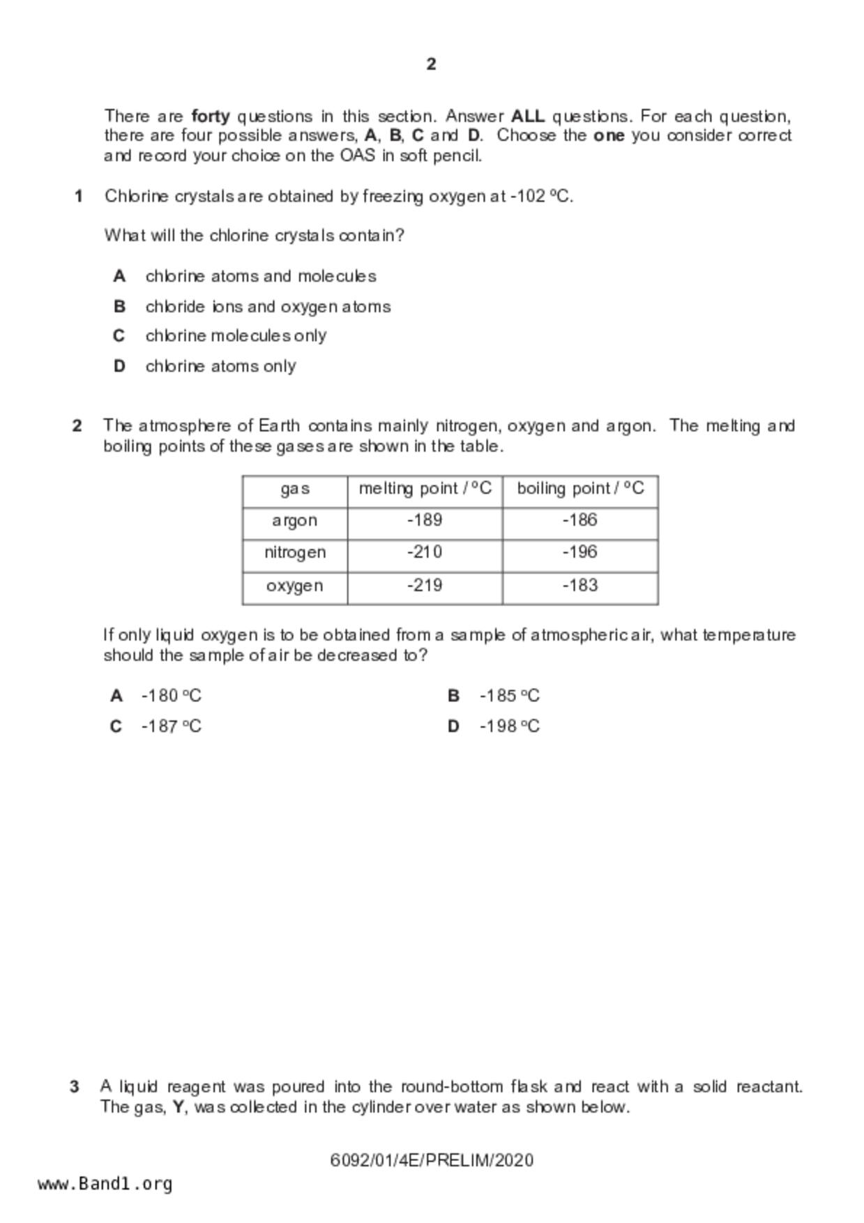 S5Pure Chemistry試卷