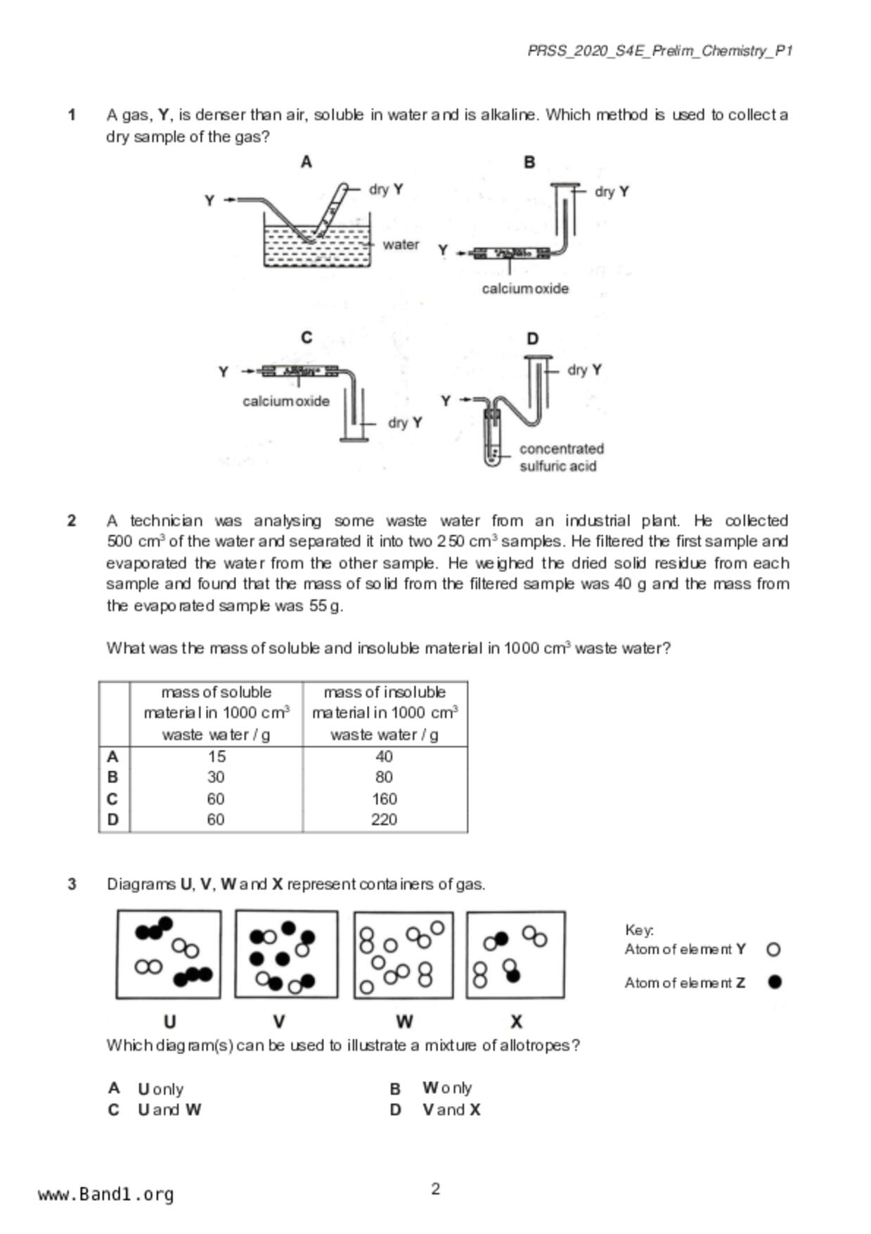 S5Pure Chemistry試卷