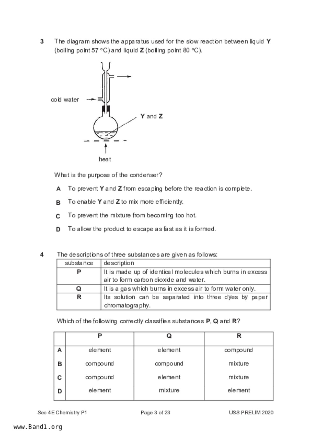 S5Pure Chemistry試卷