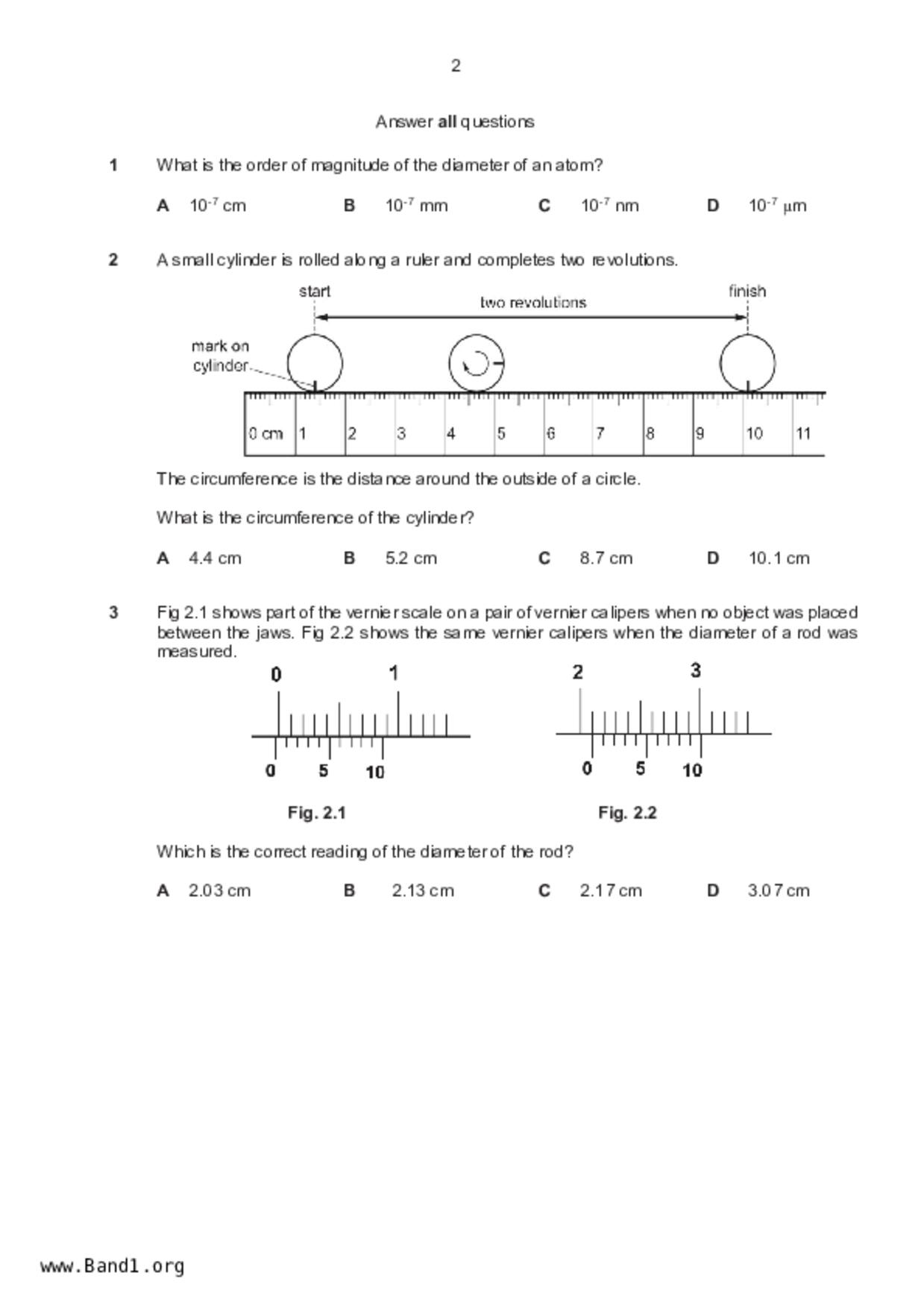 S5Pure Physics試卷