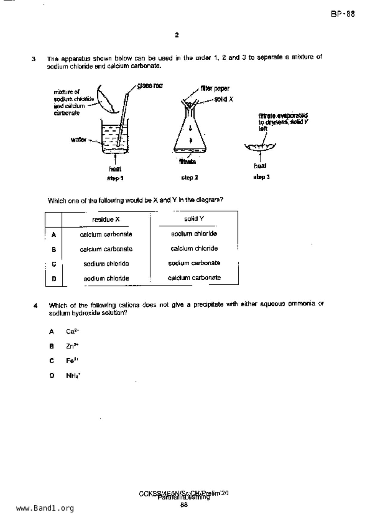 S5Science Chemistry試卷