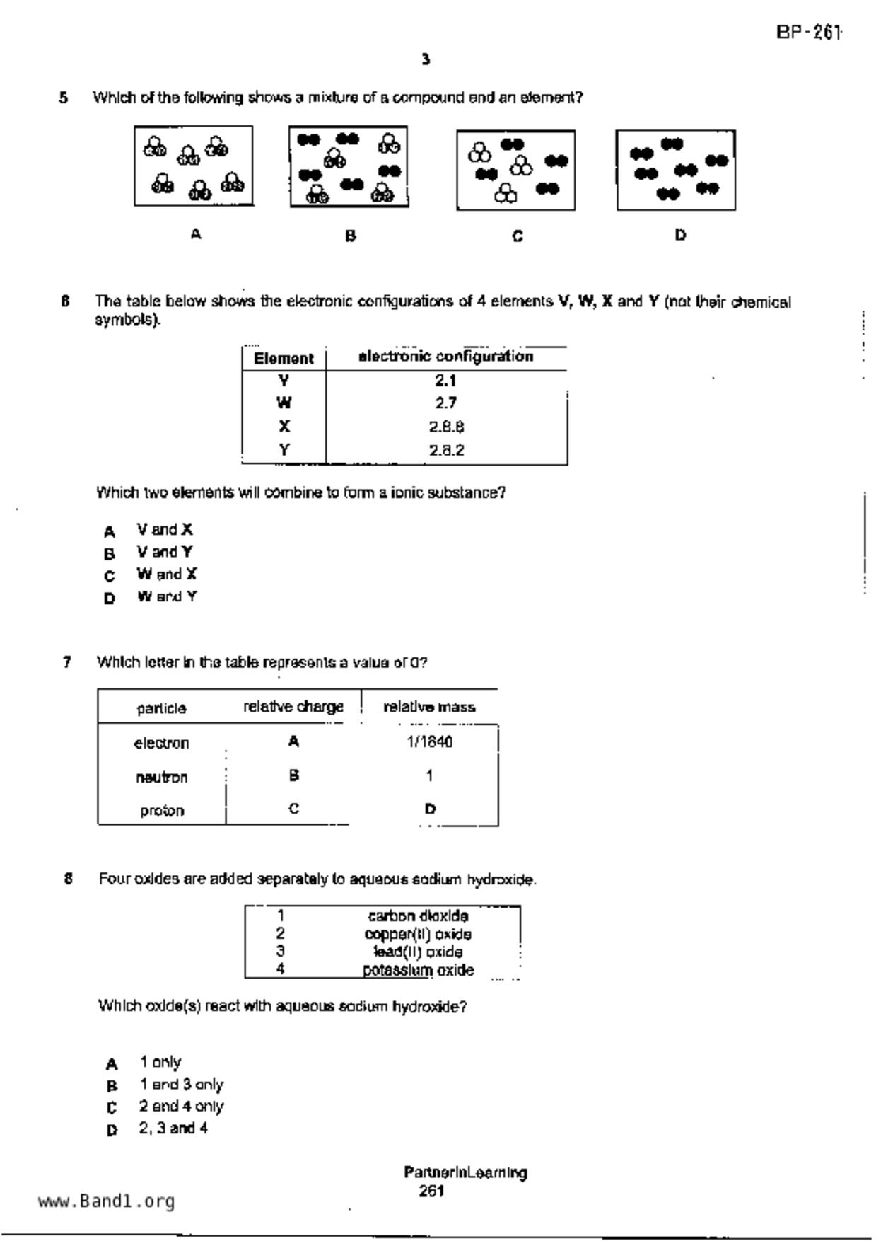 S5Science Chemistry試卷