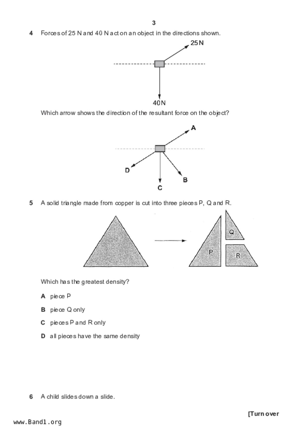 S5Science Physics試卷