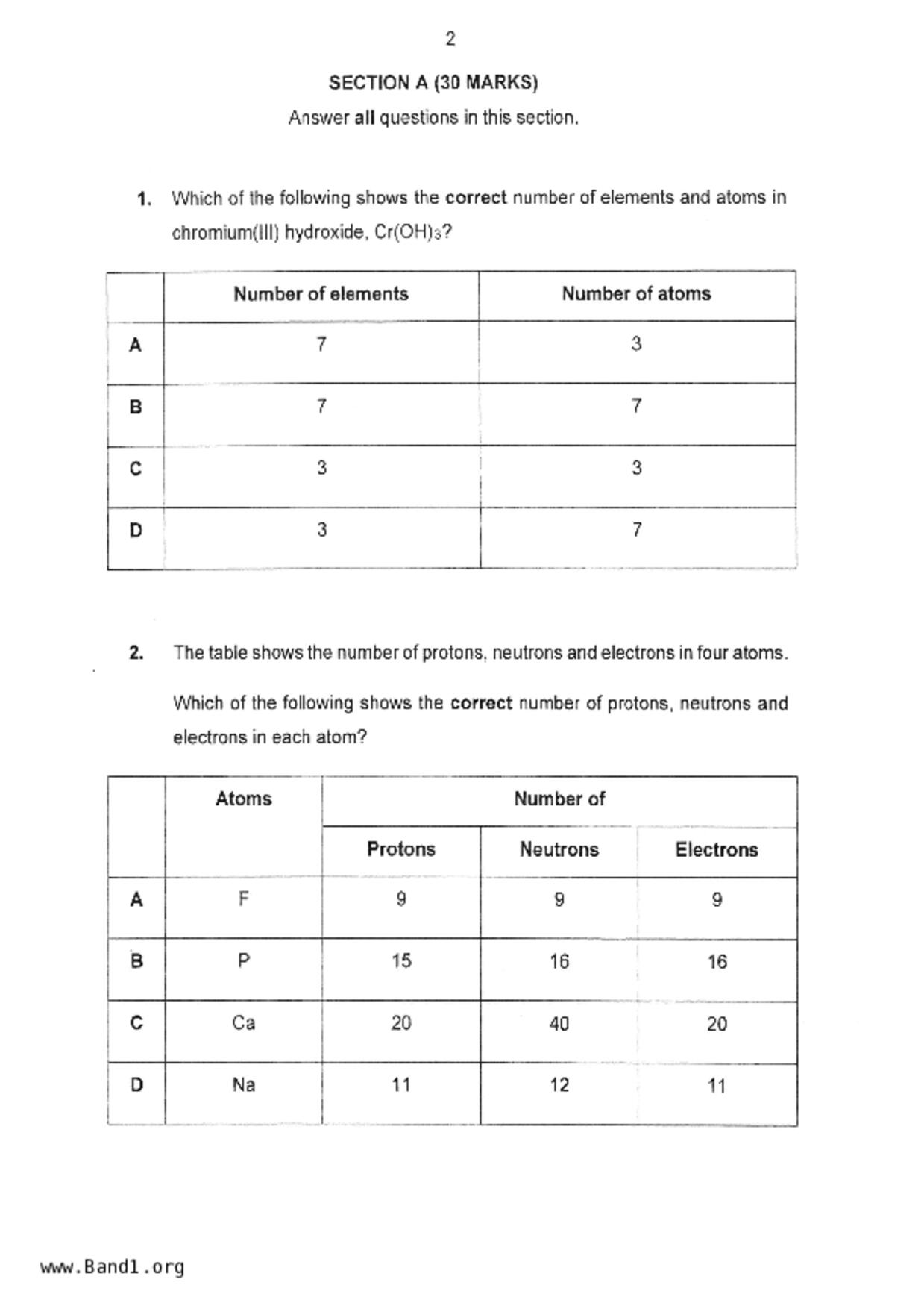 S2Science試卷