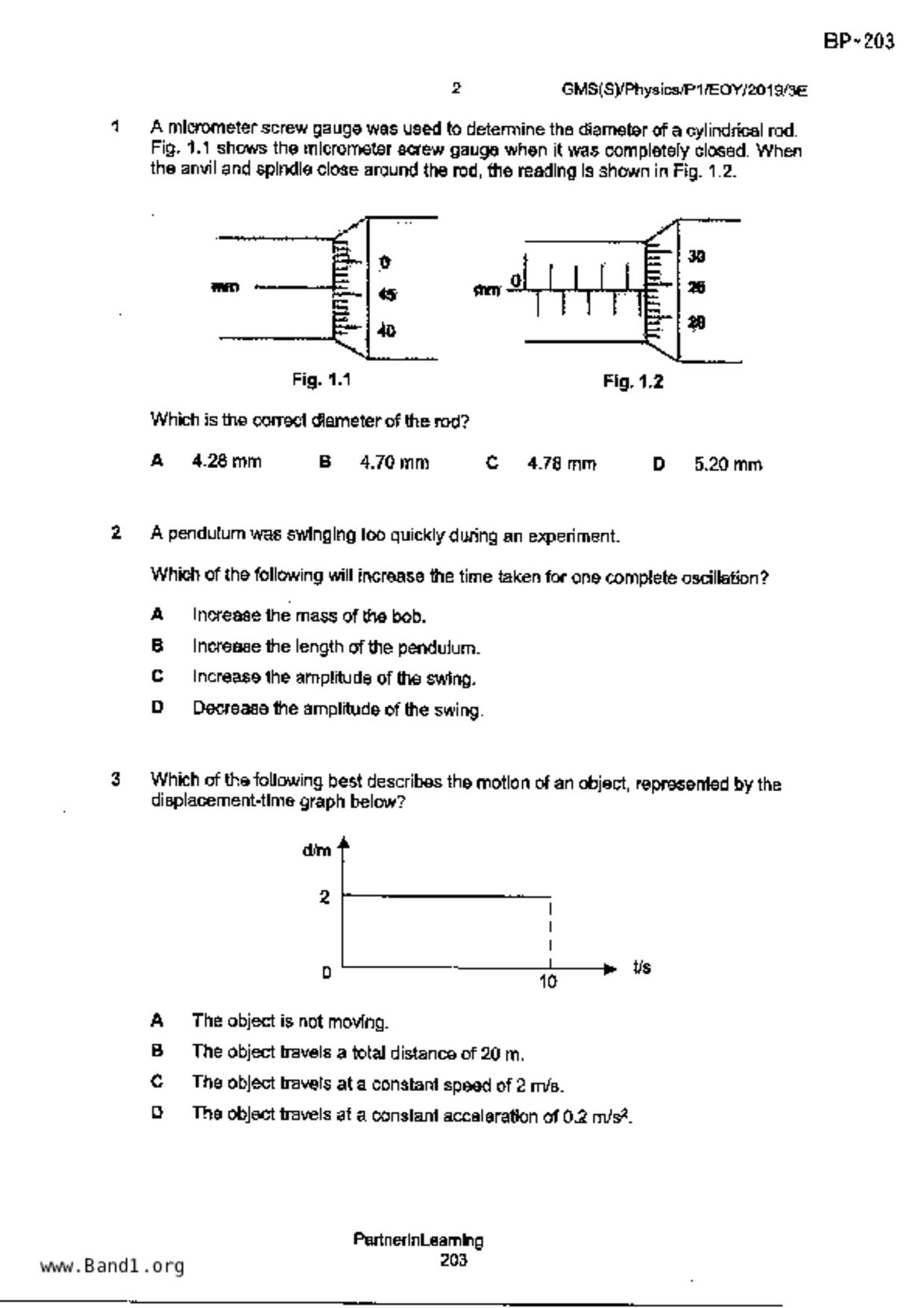 S3Pure Physics試卷