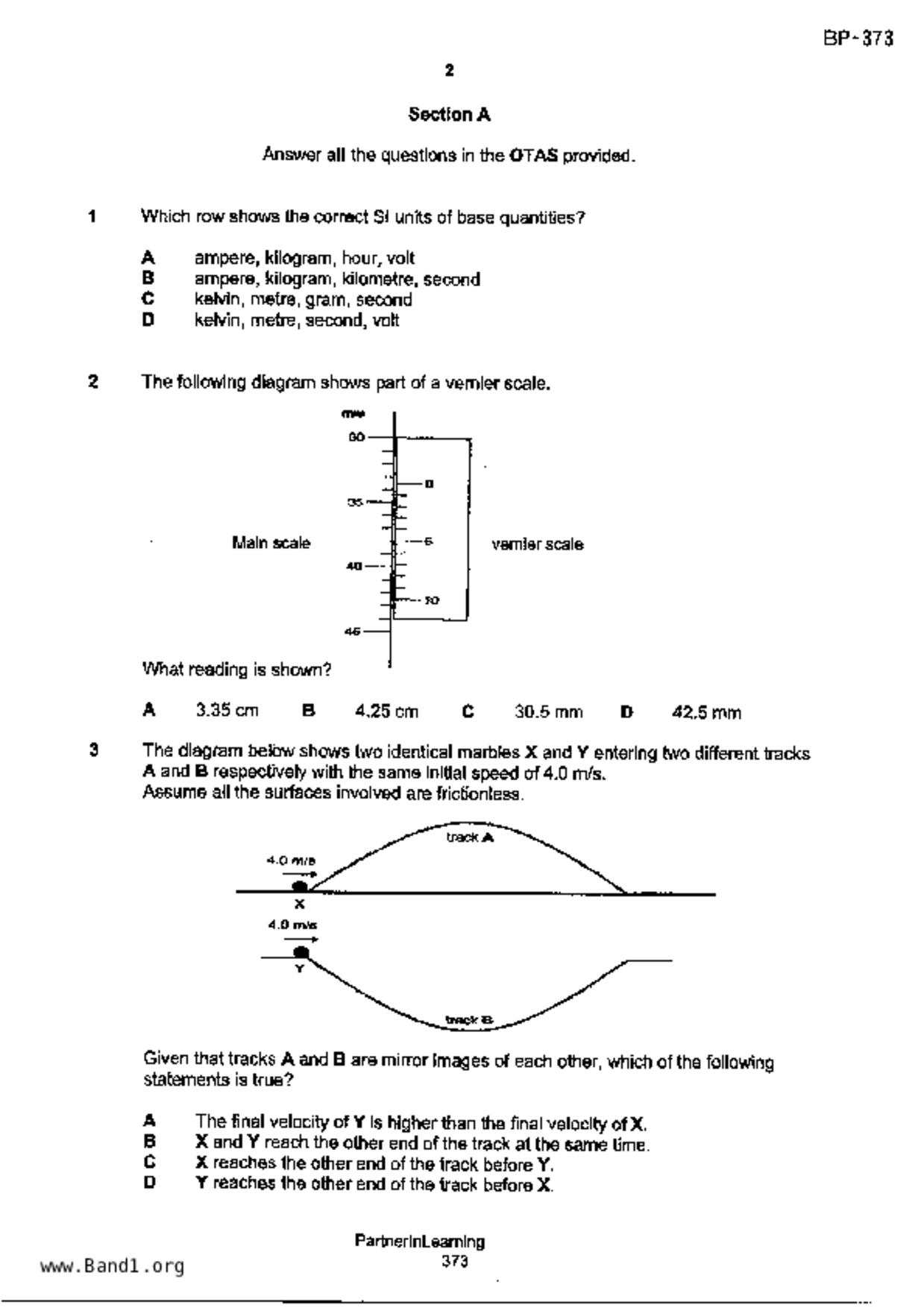 S3Pure Physics試卷