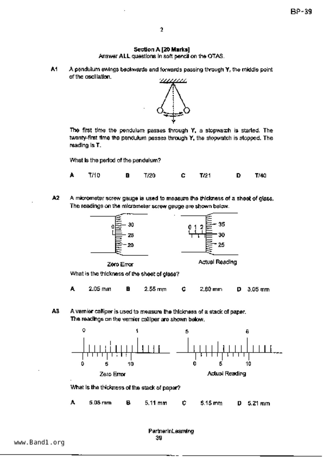 S3Pure Physics試卷