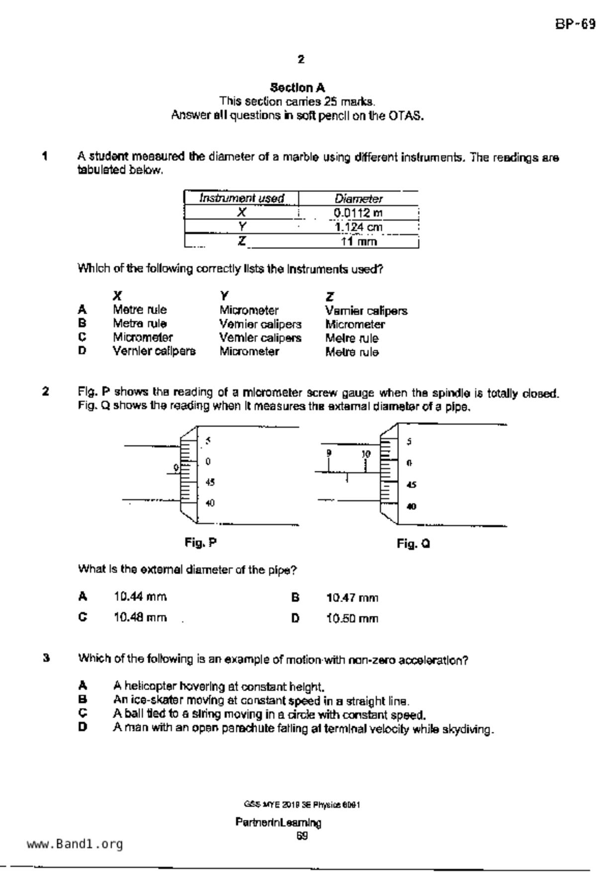 S3Pure Physics試卷