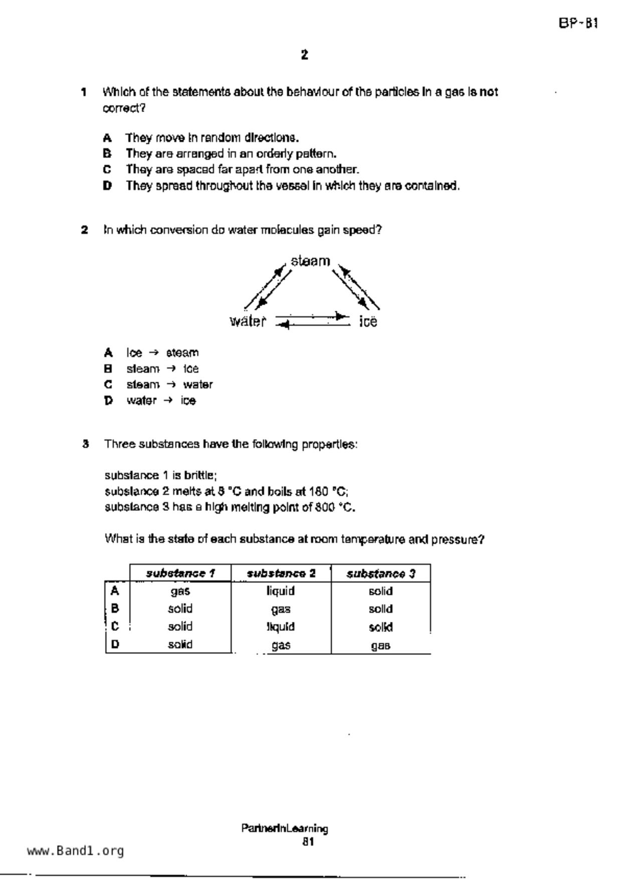 S3Science Chemistry試卷