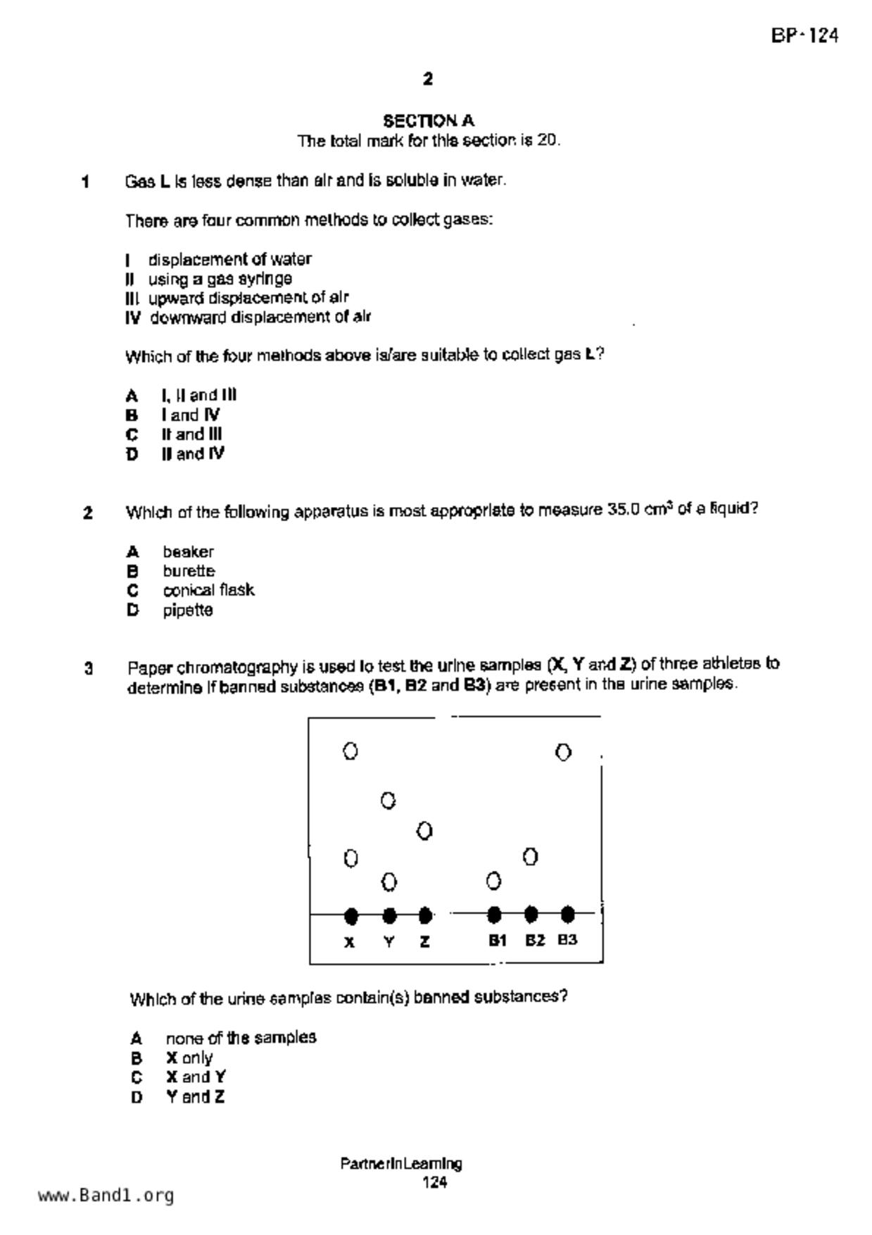 S3Science Chemistry試卷