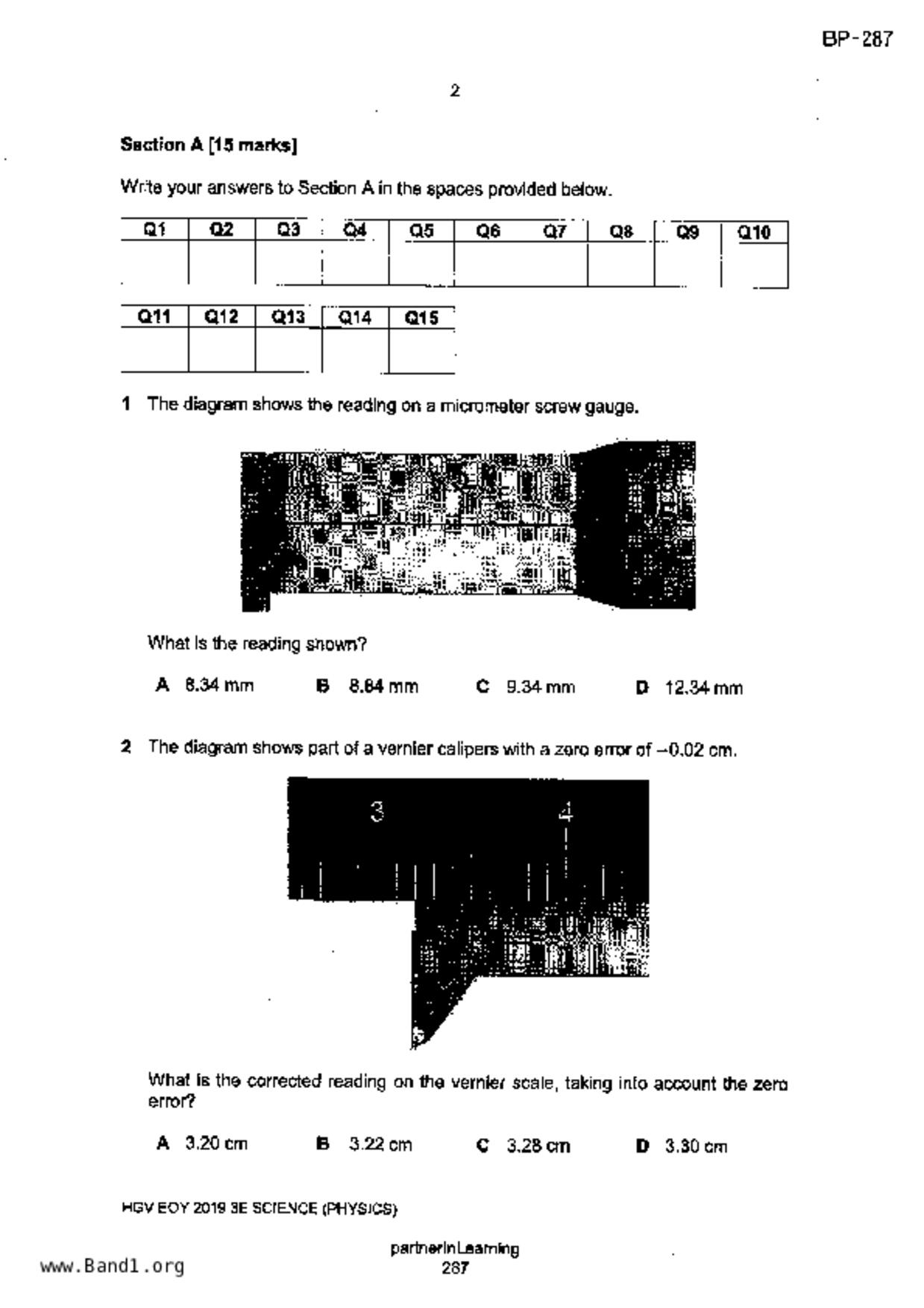 S3Science Physics試卷