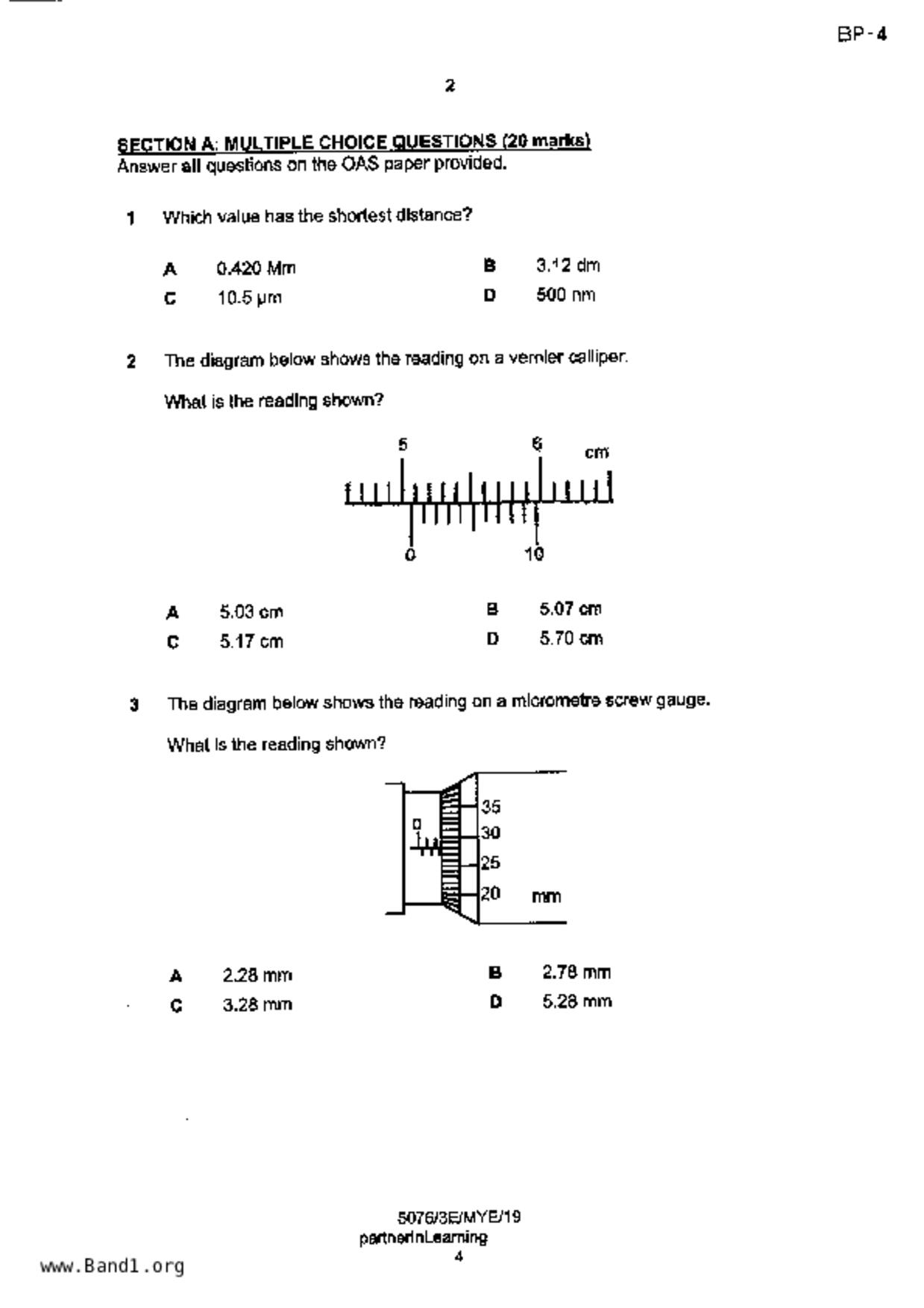 S3Science Physics試卷