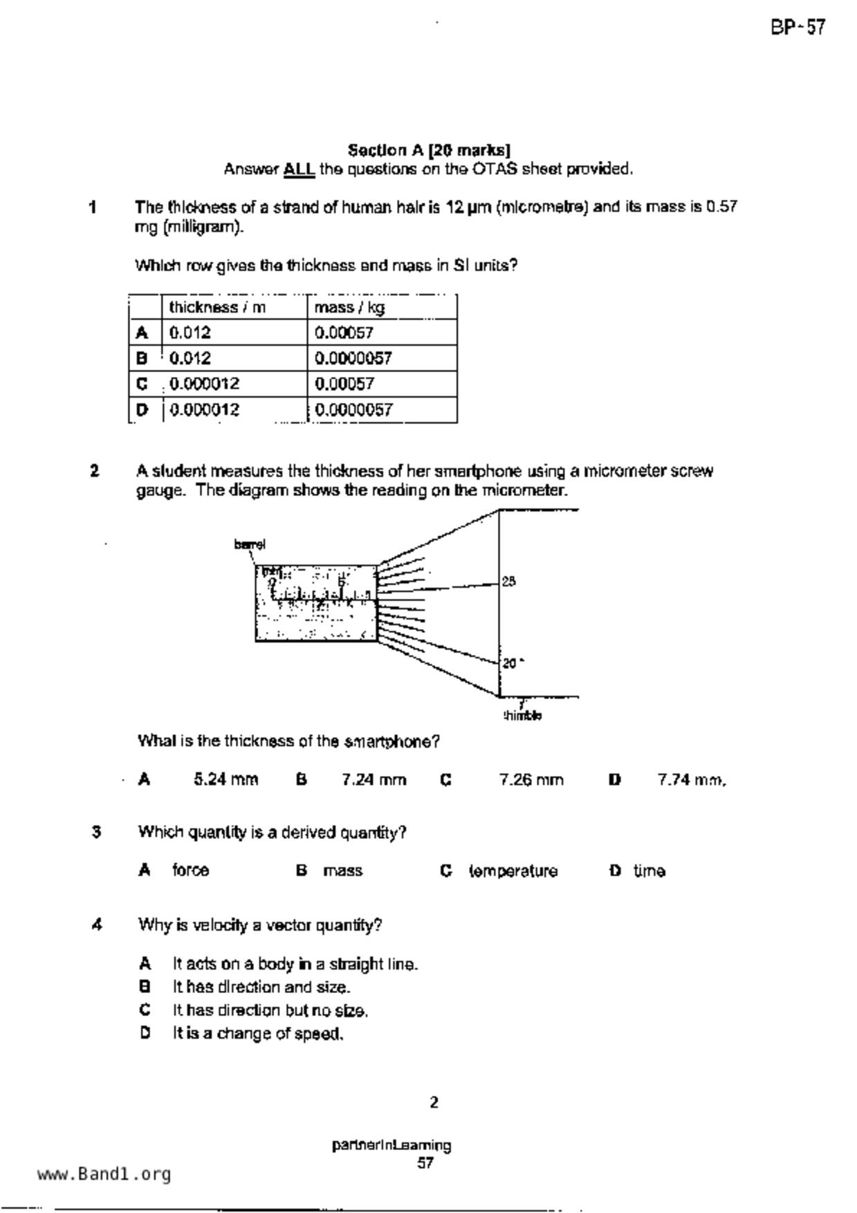 S3Science Physics試卷