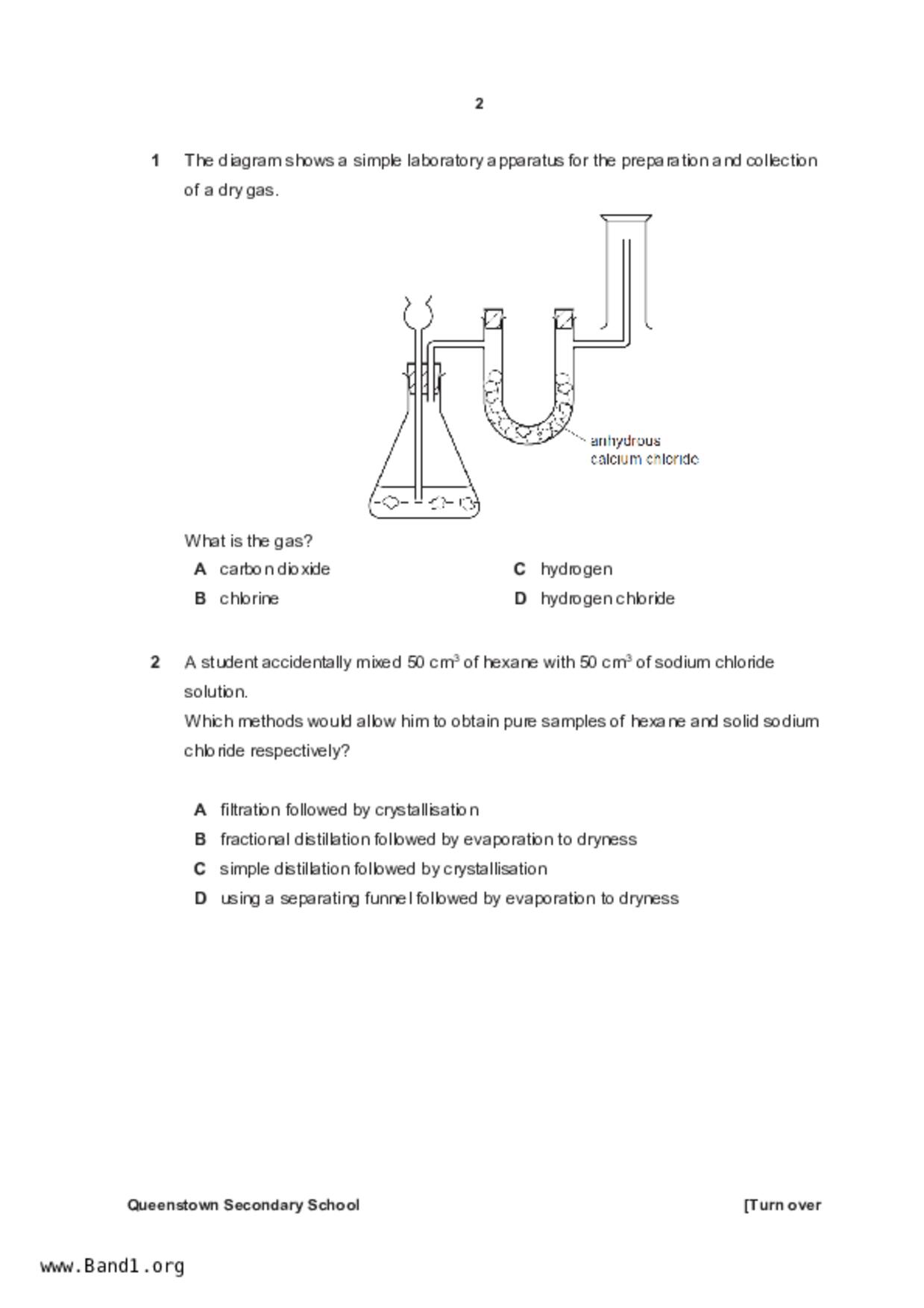 S5Pure Chemistry試卷