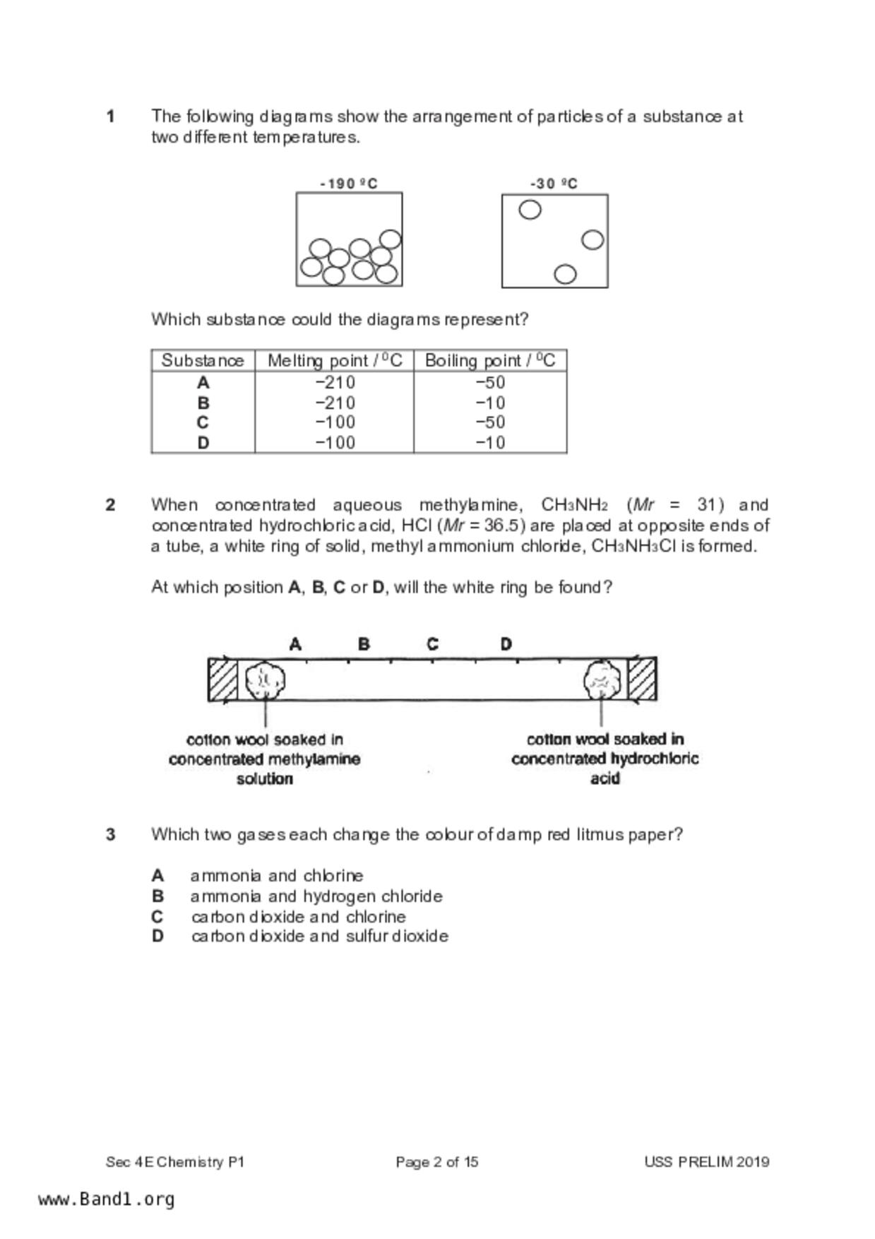 S5Pure Chemistry試卷