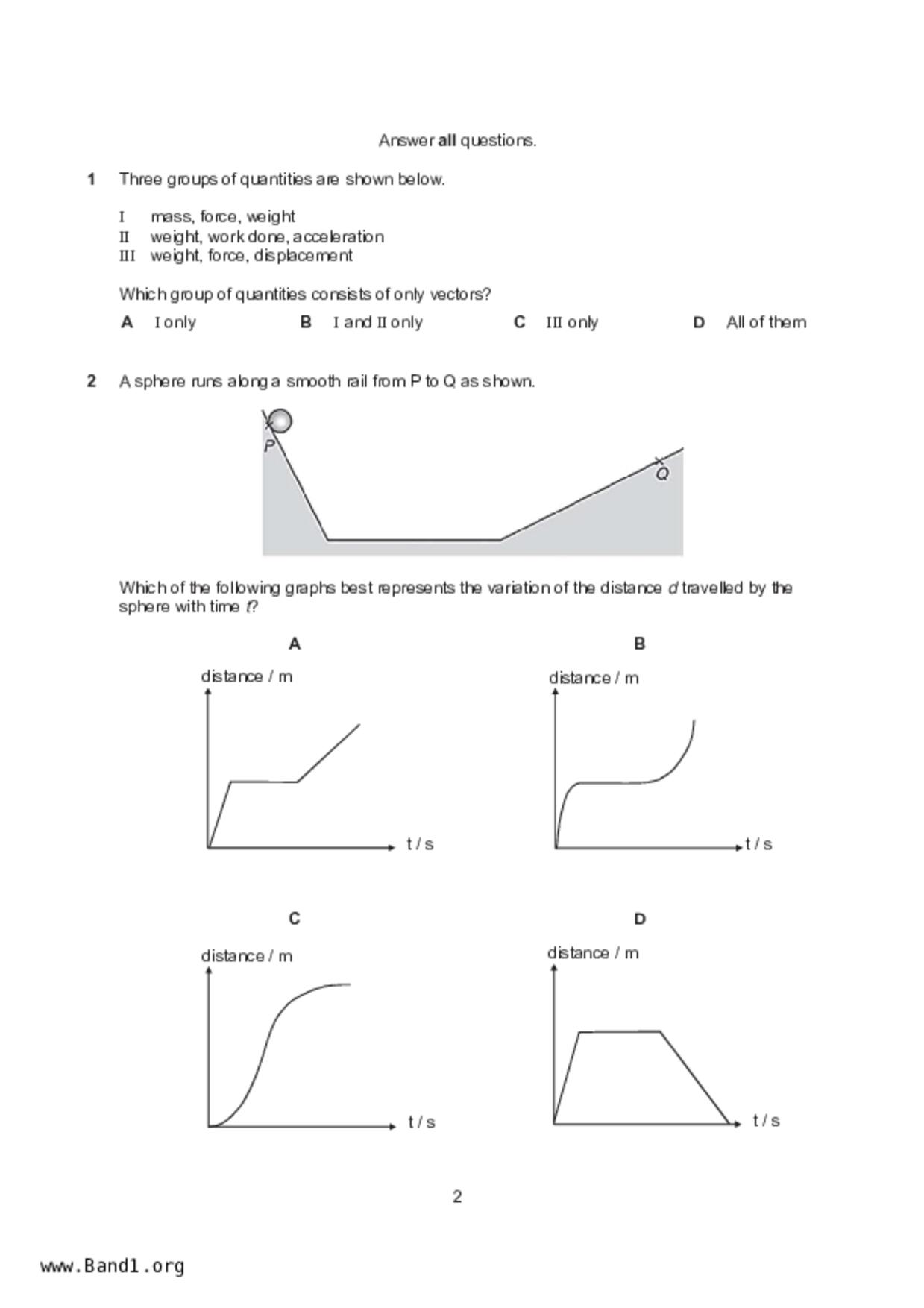 S5Pure Physics試卷
