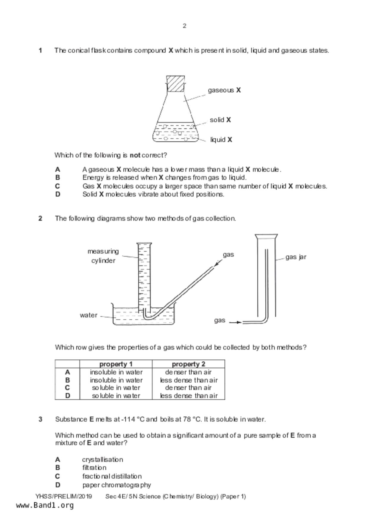 S5Science Chemistry試卷