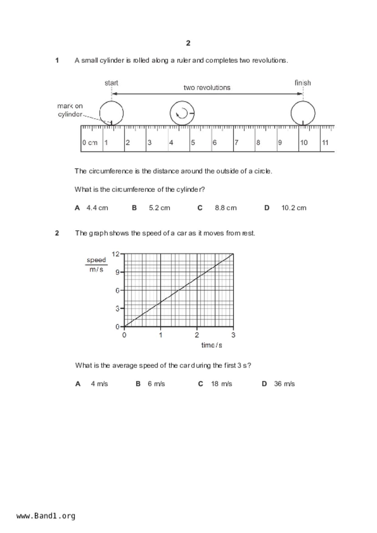 S5Science Physics試卷
