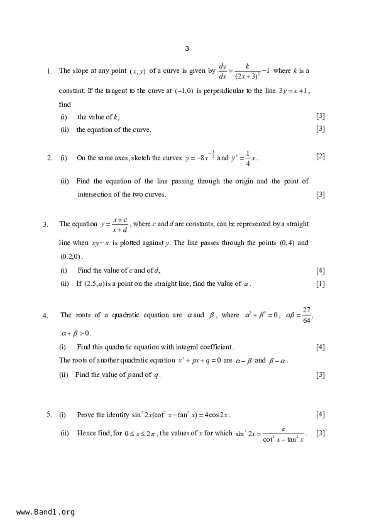 S5A Math試卷