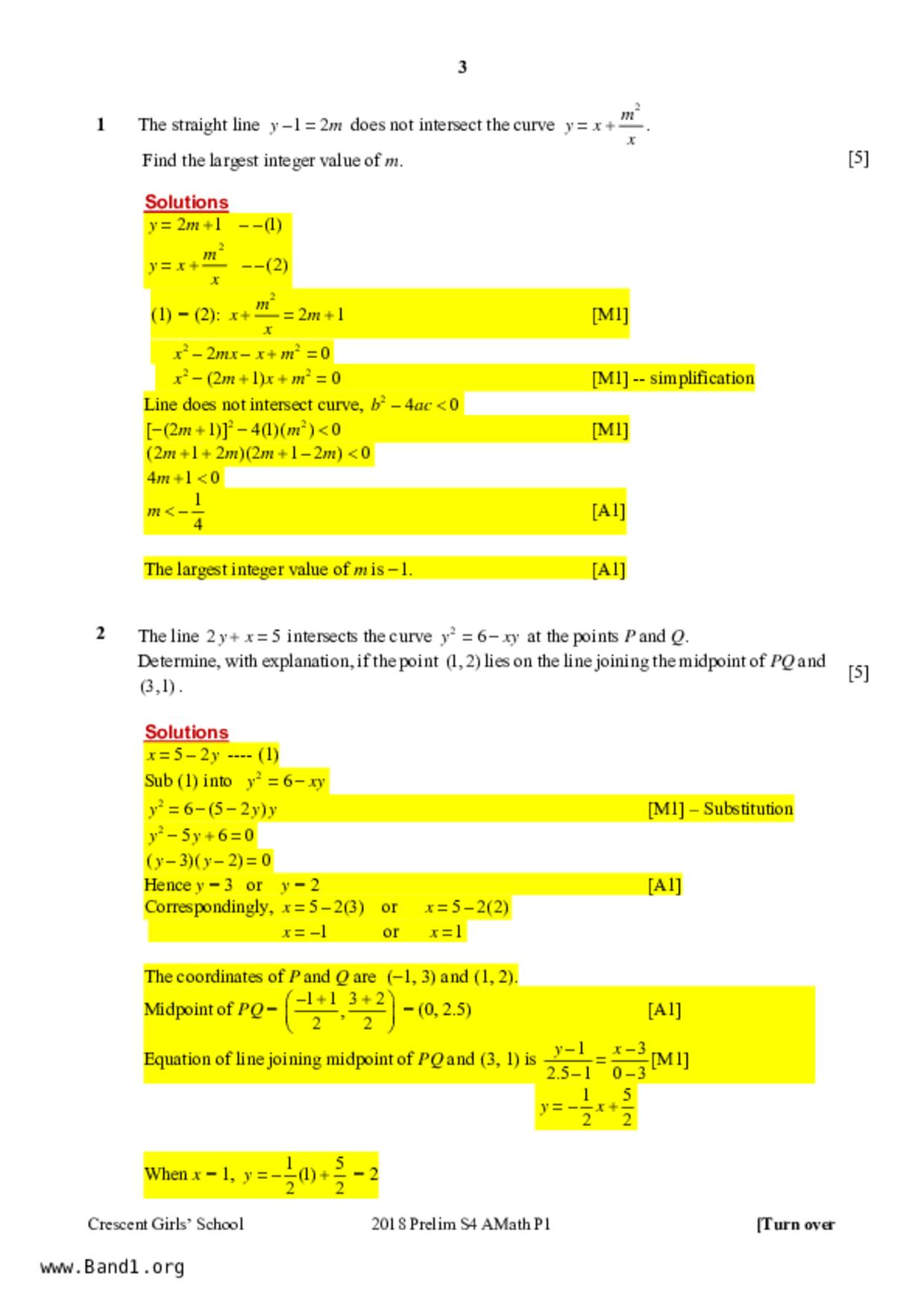 S5A Math試卷