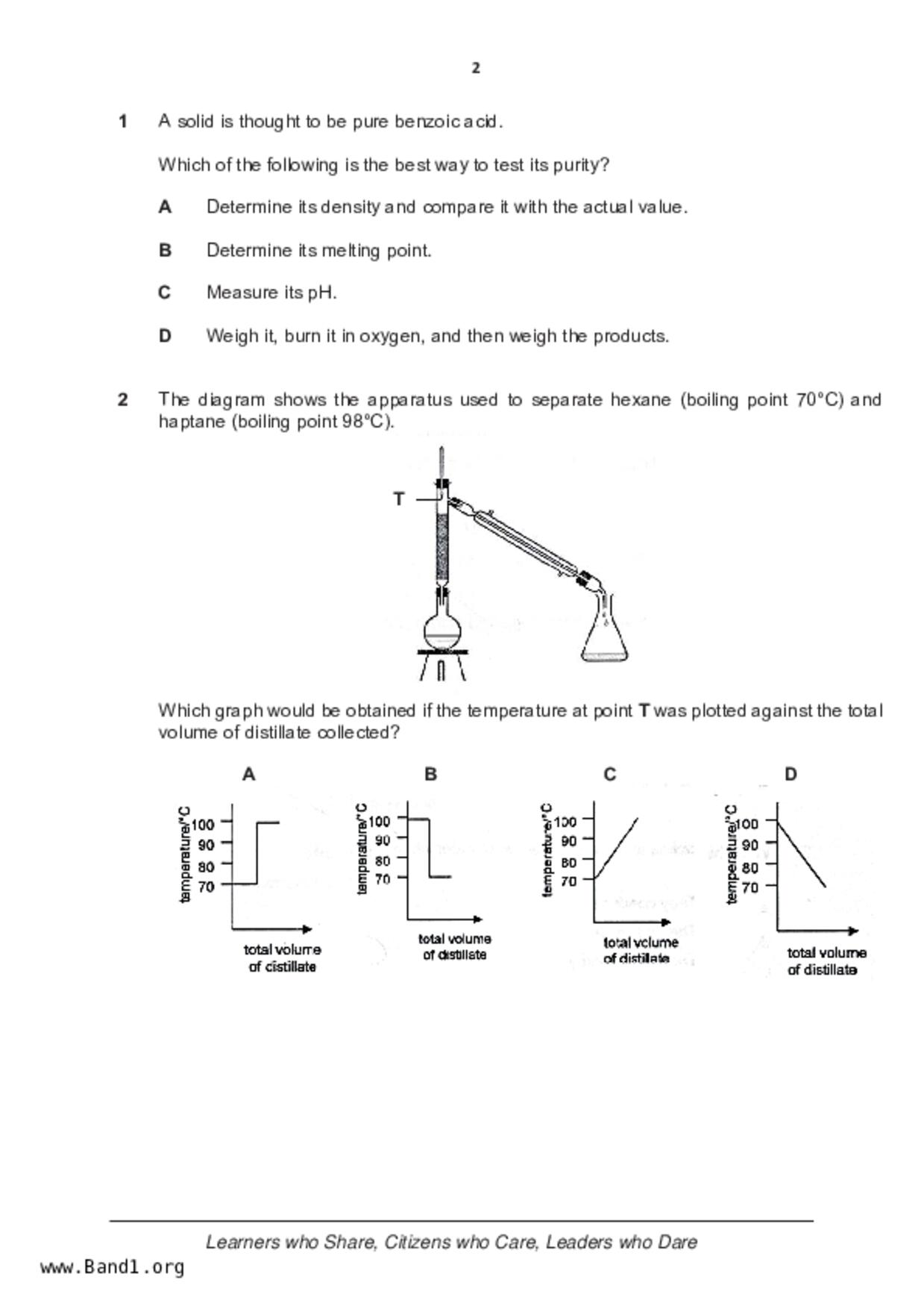 S4Science Chemistry試卷