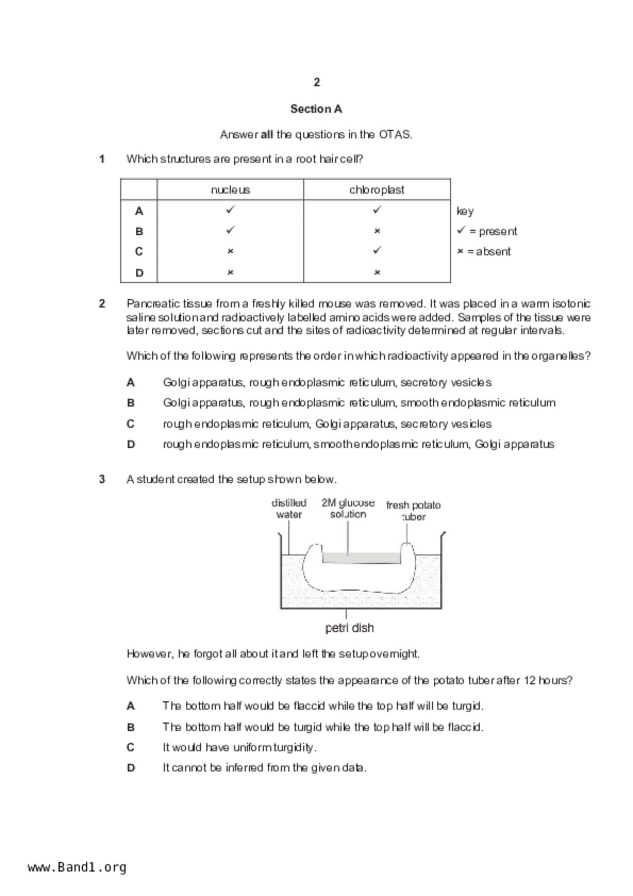 S5Pure Biology試卷
