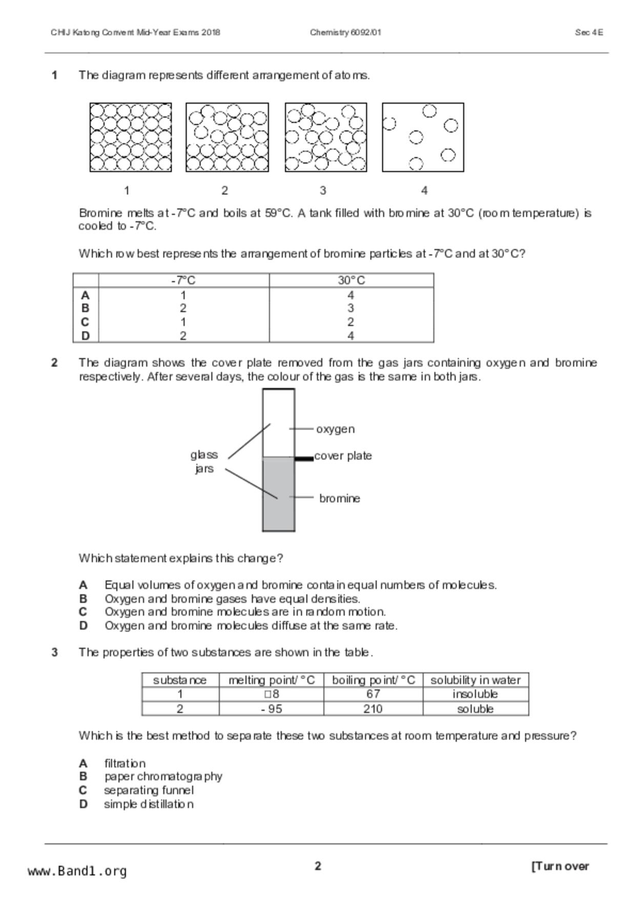 S5Pure Chemistry試卷