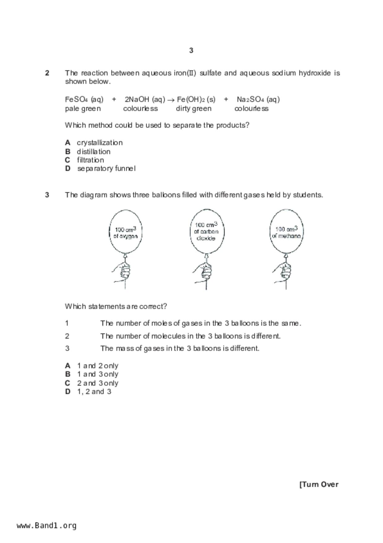 S5Pure Chemistry試卷