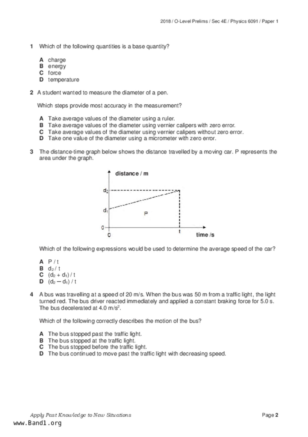 S5Pure Physics試卷