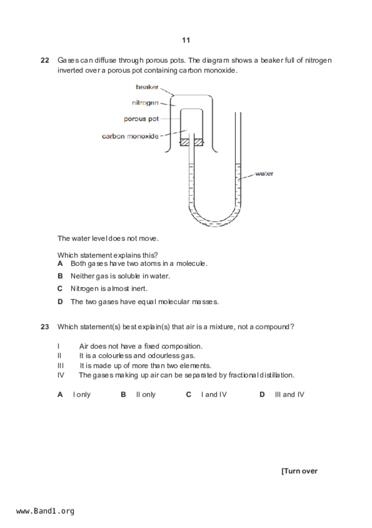 S5Science Chemistry試卷